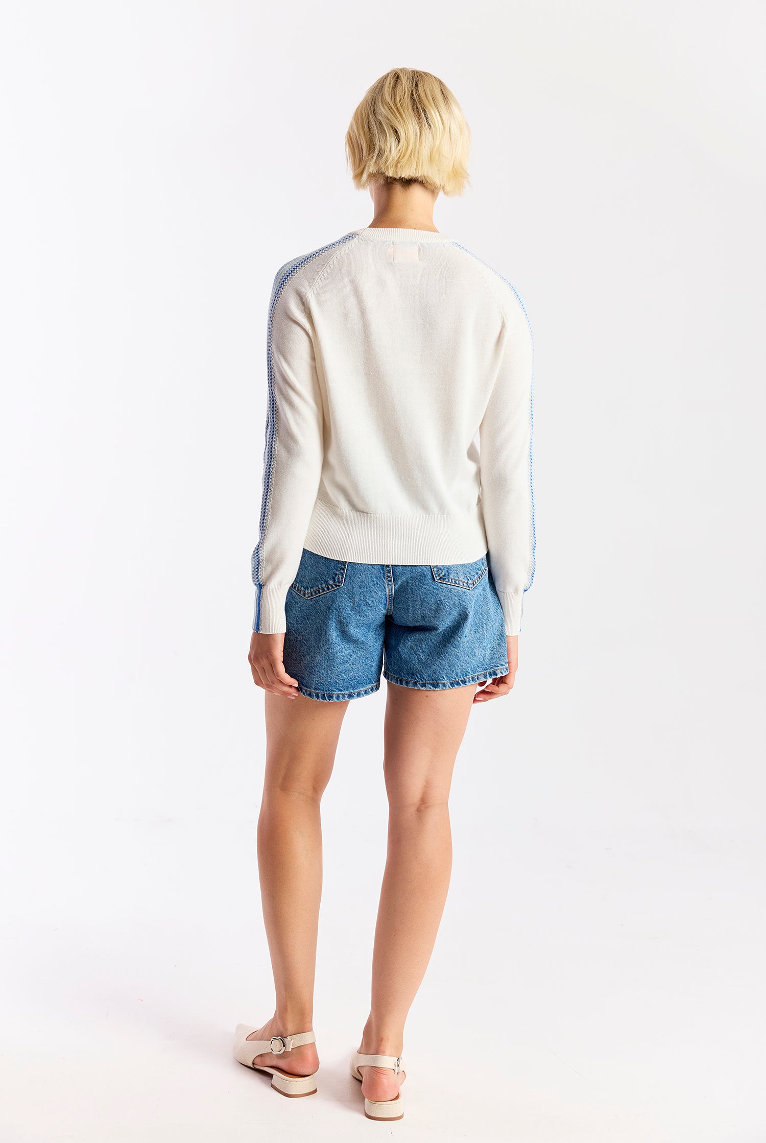 GEO SLEEVE CREW - Sweaters - Sassanova