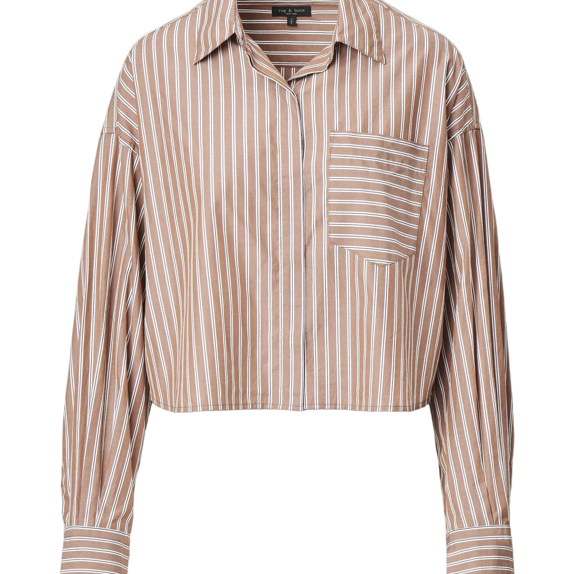 MARIN CROPPED STRIPED SHIRT - Sassanova