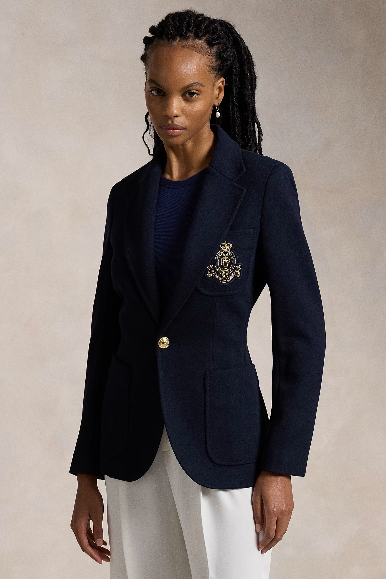 DOUBLE KNIT WOOL SINGLE BREASTED BLAZER - Jackets - Sassanova