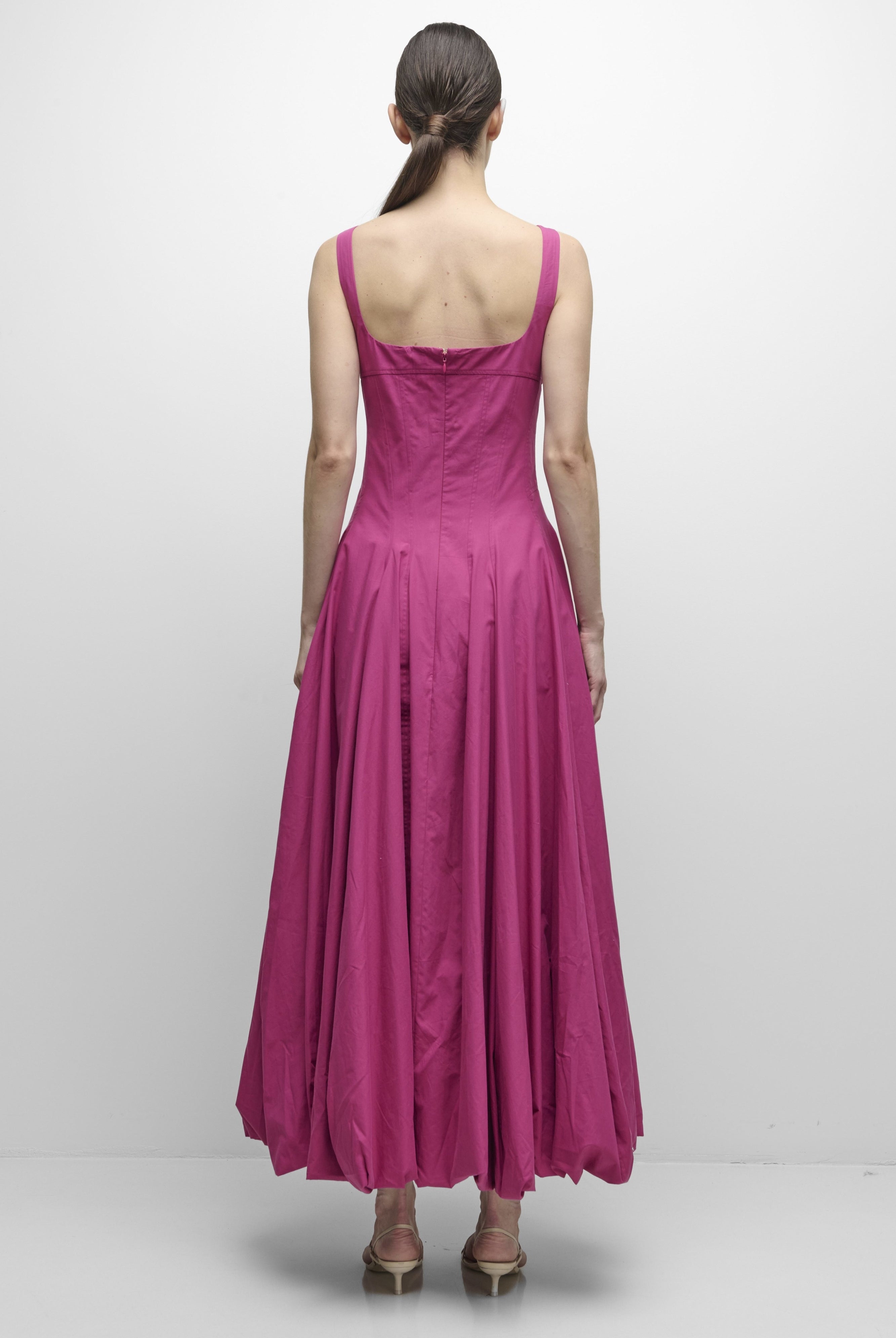 HALLY COTTON BUBBLE MIDI DRESS - Dresses - Sassanova