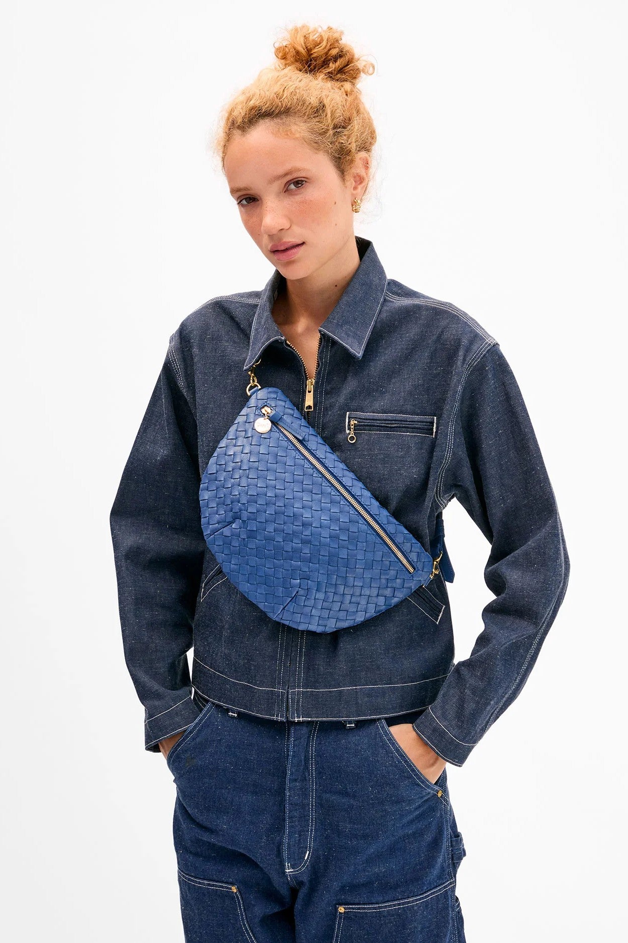 GRANDE FANNY MEDIUM WOVEN DIAGONAL - Handbags - Sassanova