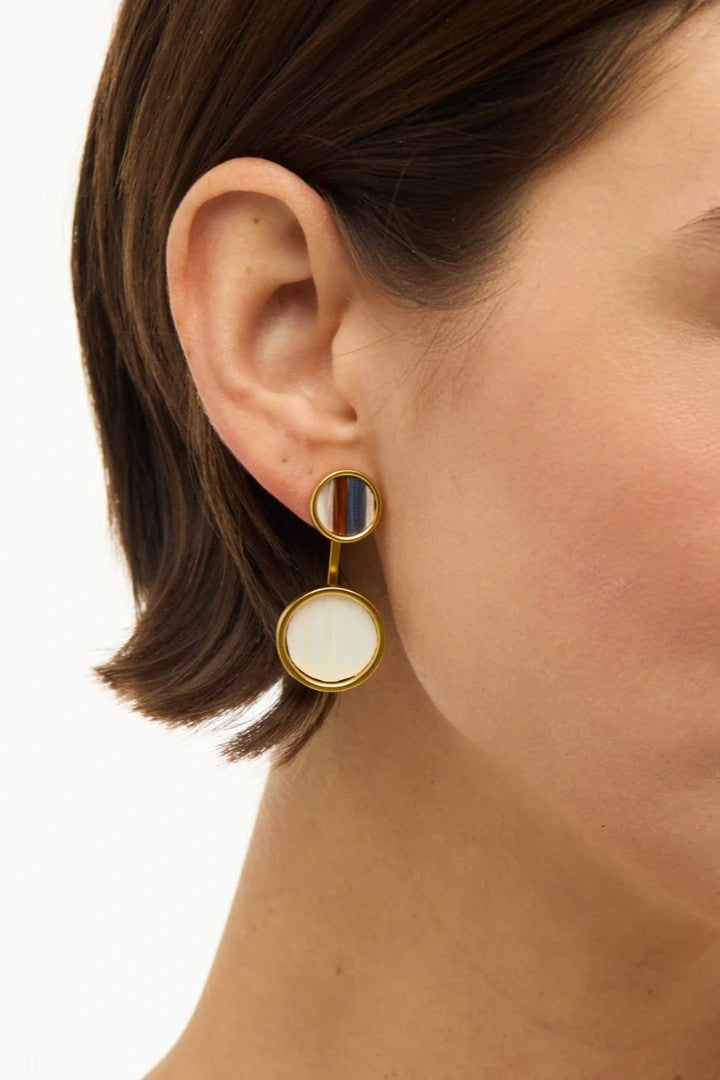 EMILY BEZEL JACKET EARRING - Earrings - Sassanova