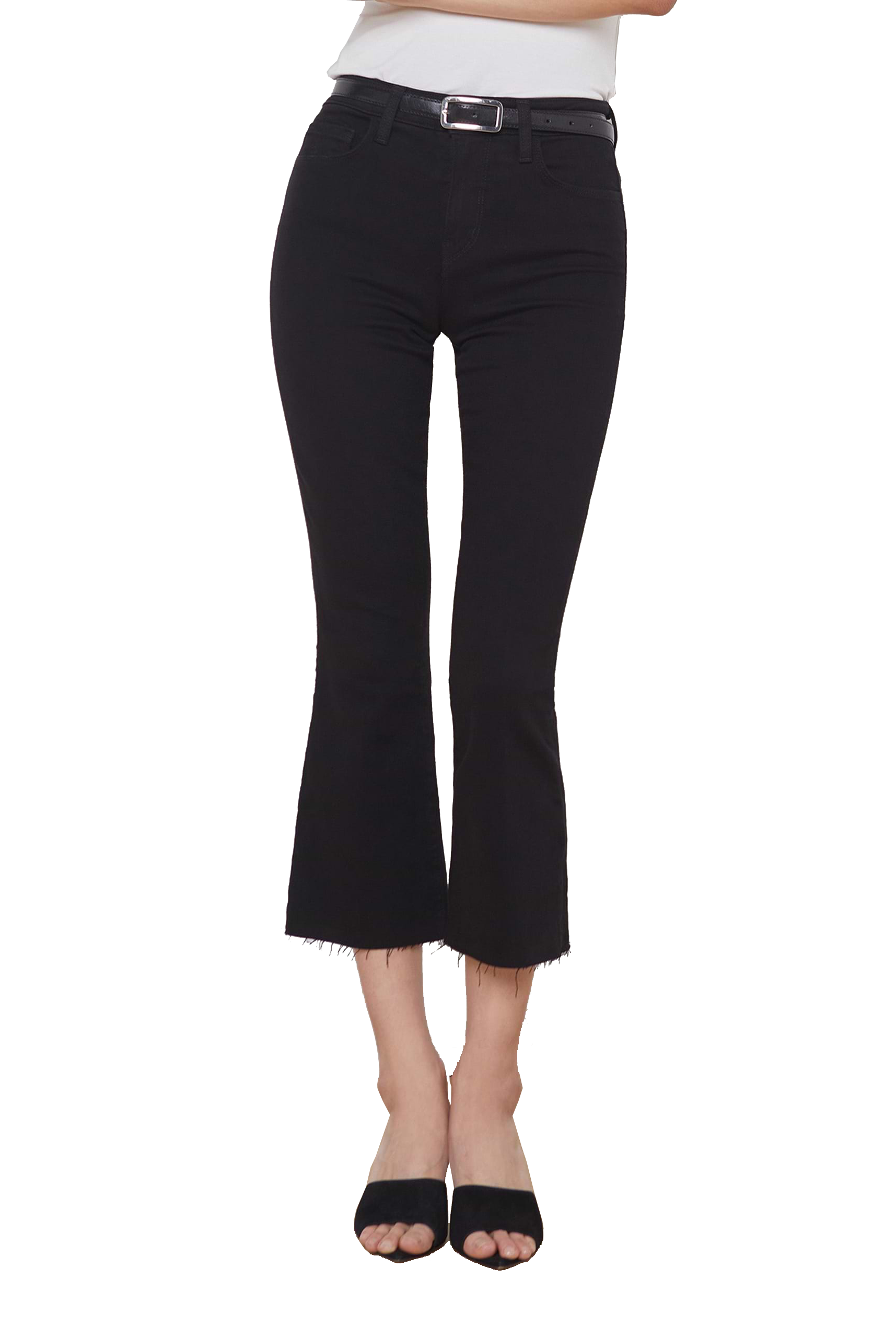 KENDRA CROP FLARE - Denim - Sassanova