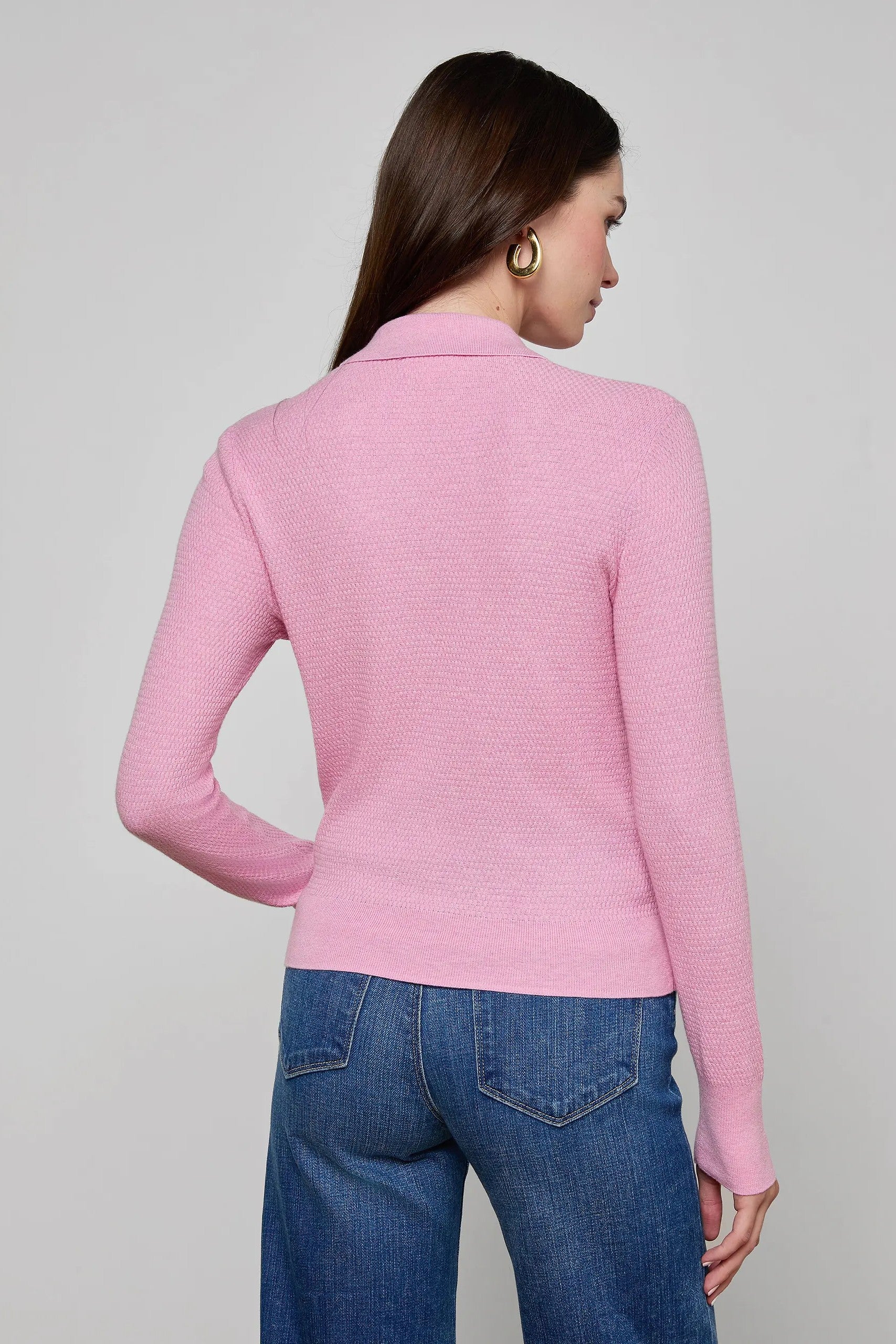 STERLING JEWEL BUTTON COLLARED SWEATER - Sweaters - Sassanova