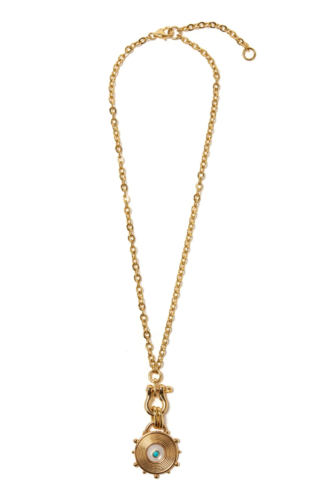 HELM PENDANT NECKLACE- PEARL - sassanova