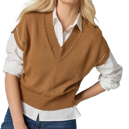 V-NECK WEDGE SWEATER (PA3213) - Sassanova