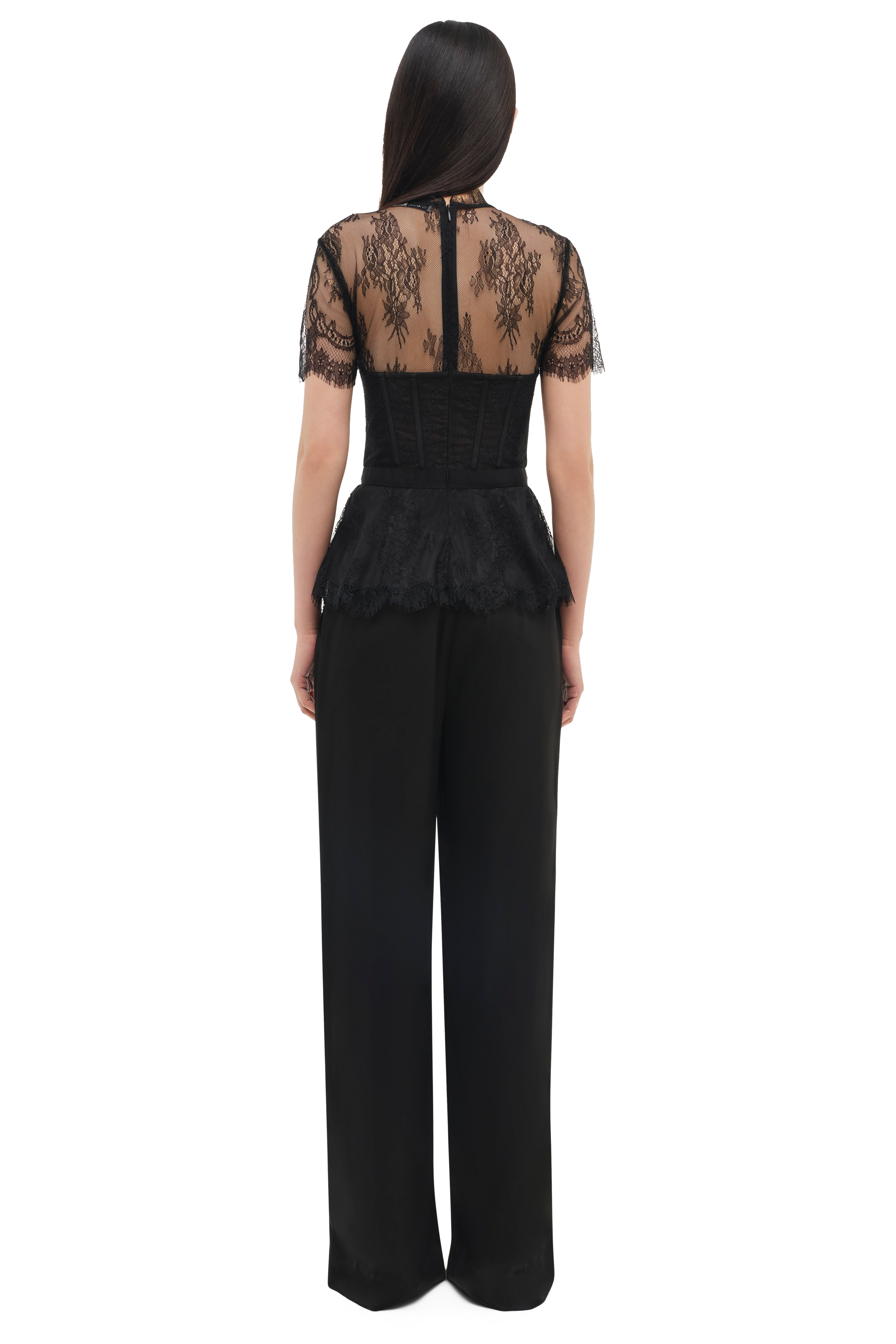 KEHLANI LACE S/S BUSTIER TOP - Blouses - Sassanova