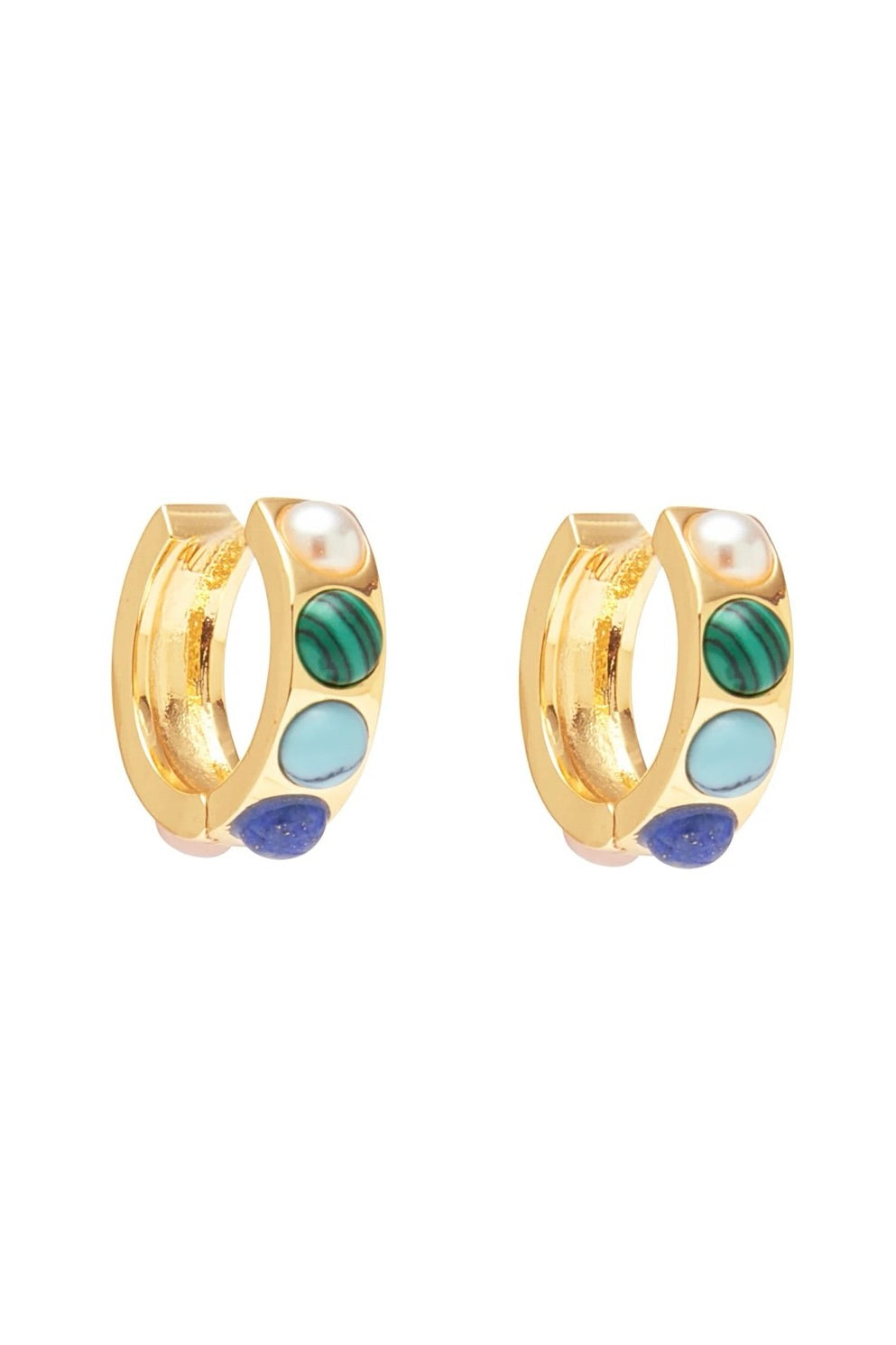 MINI PETRA HUGGIE HOOP- MULTI - Earrings - Sassanova