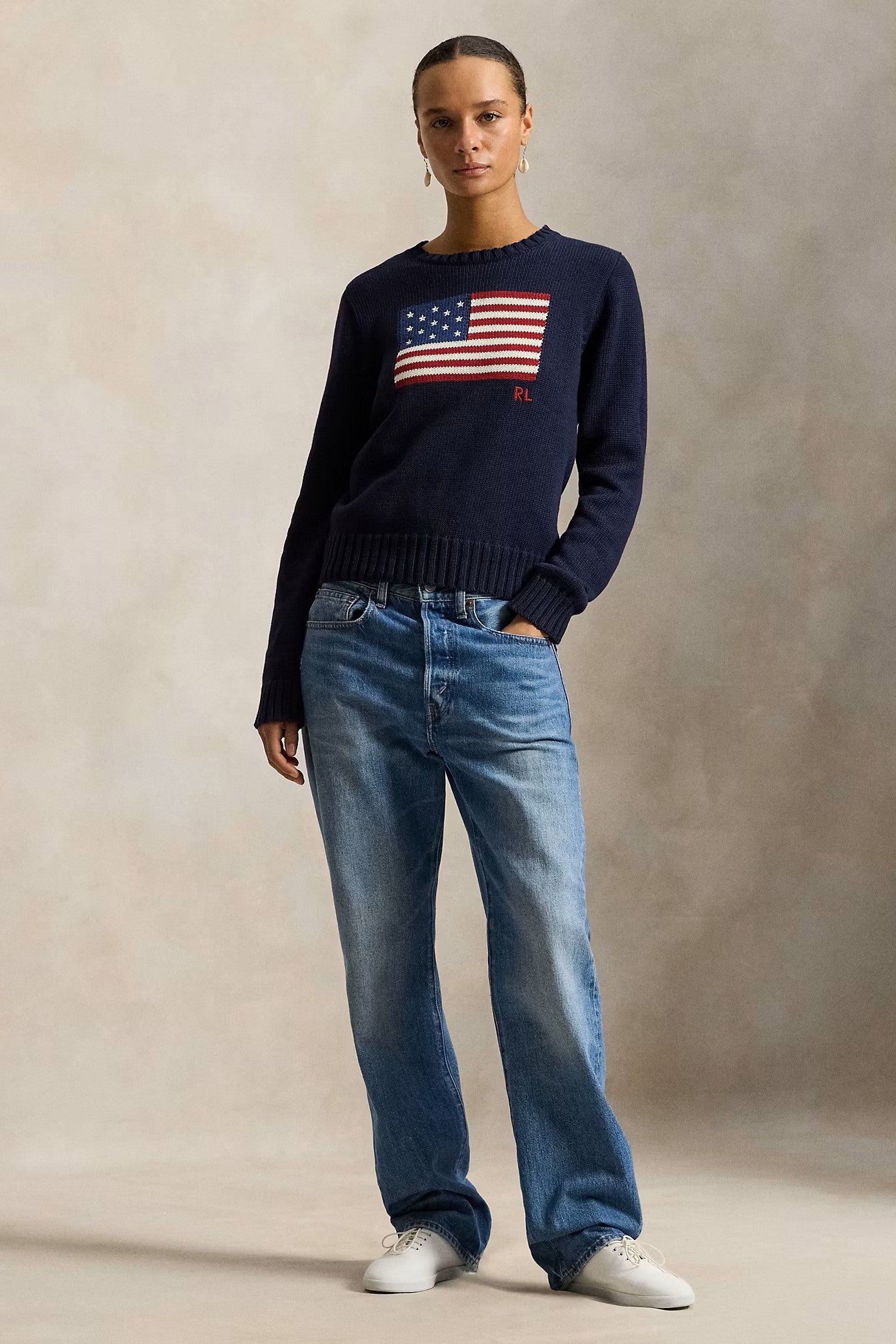 FLAG LONG SLEEVE PULLOVER - Sweaters - Sassanova