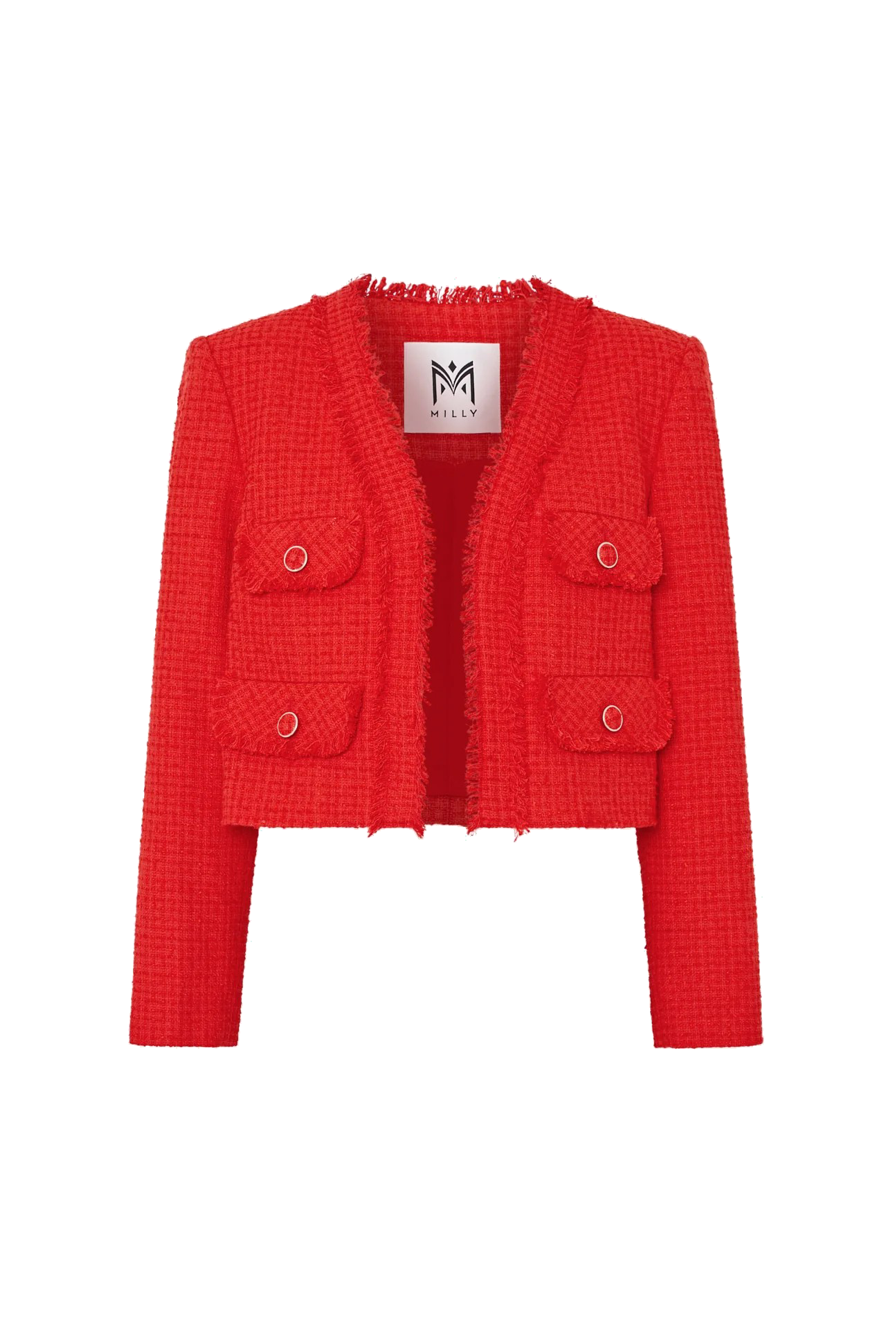 SERENA BOUCLE V NECK JACKET - Jackets - Sassanova
