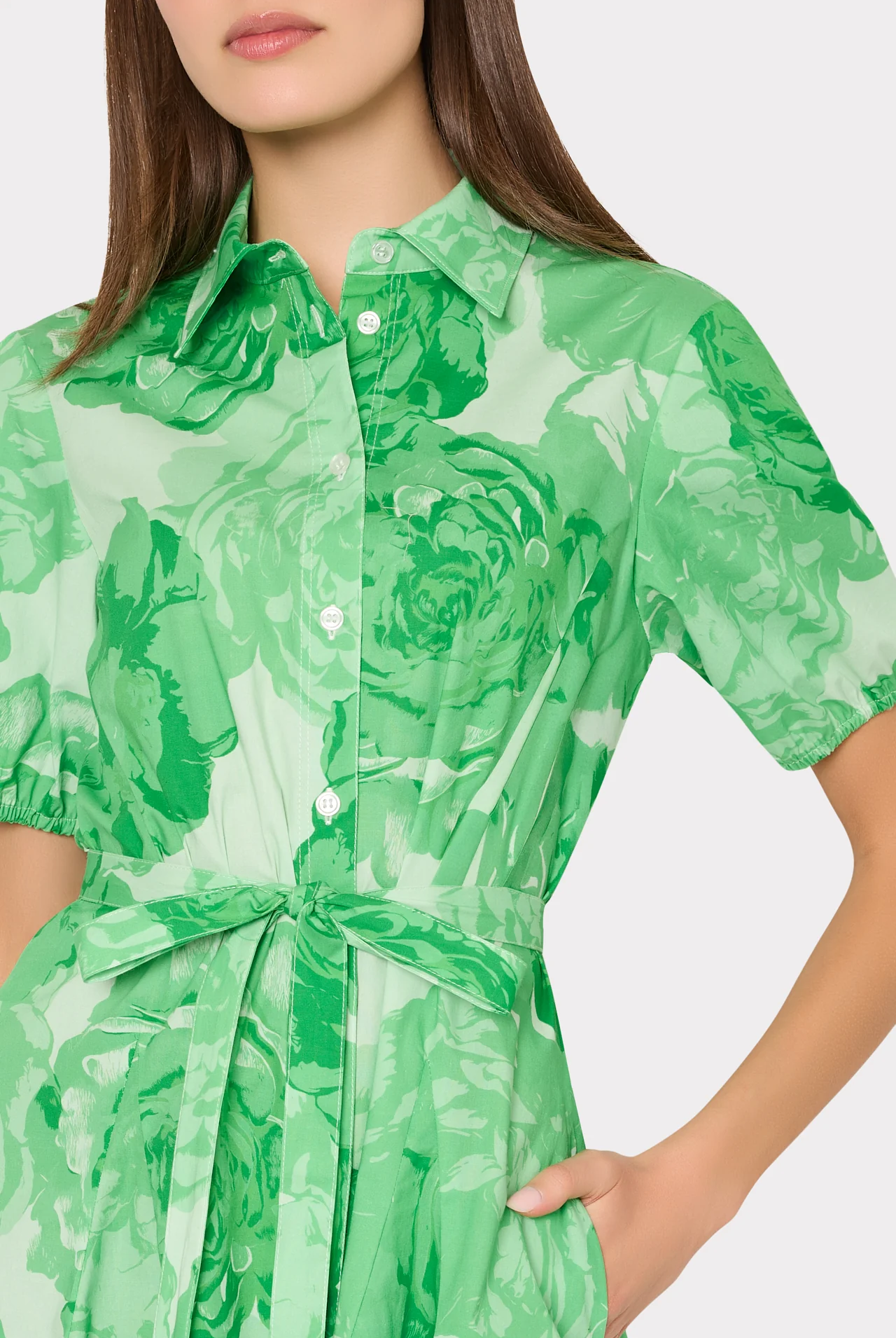 JUNI PRINTED POPLIN DRESS - Dresses - Sassanova