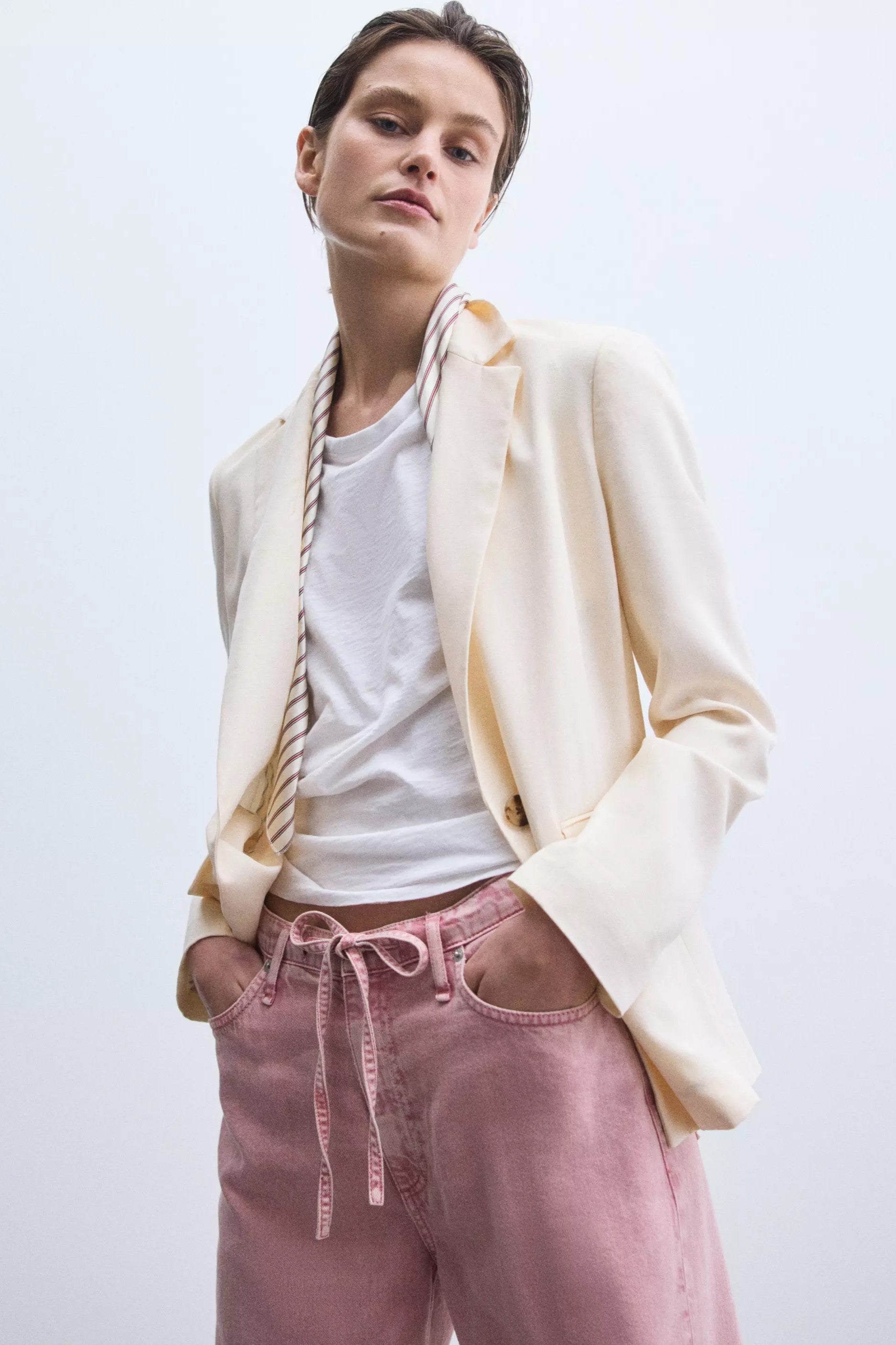 JENNIE LINEN BLAZER - Jackets - Sassanova
