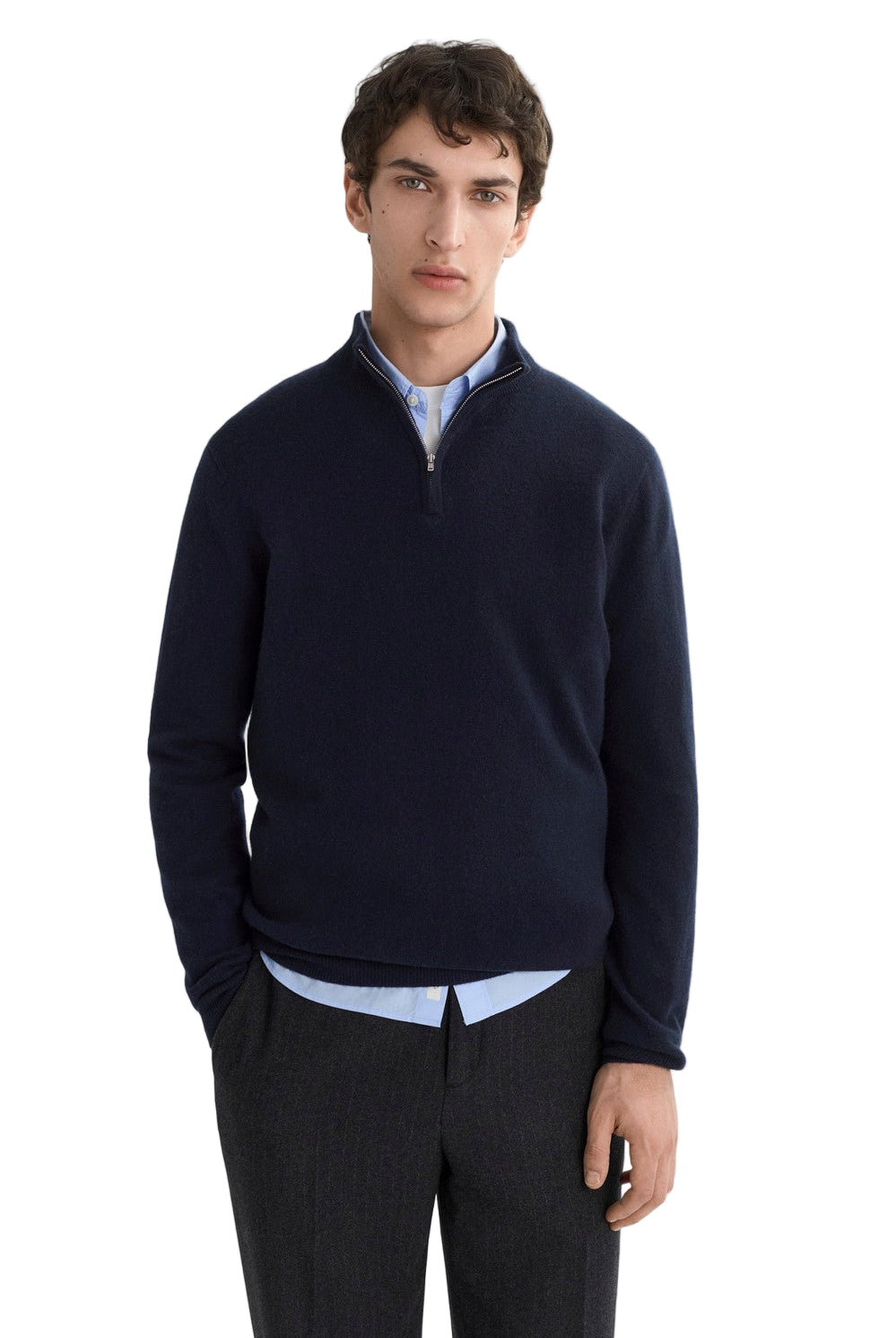 1/4 ZIP CASHMERE SWEATER-NovaMan