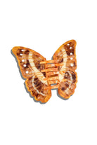 HAND PAINTED BROWN MORPHO BUTTERFLY HAIR CLIP - sassanova