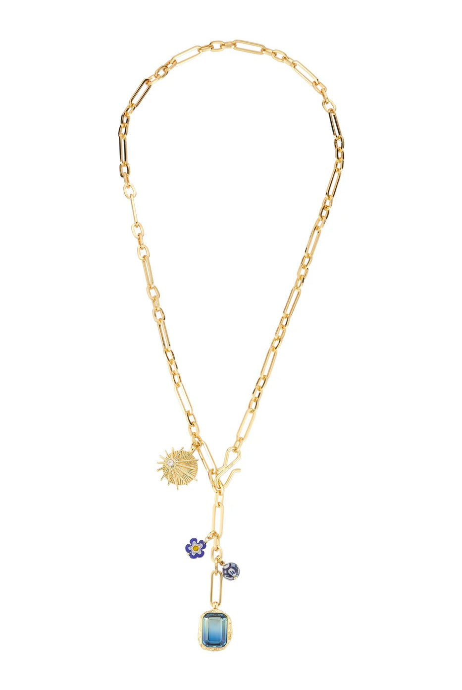 SERENE CHARM NECKLACE- BLUES - Sassanova