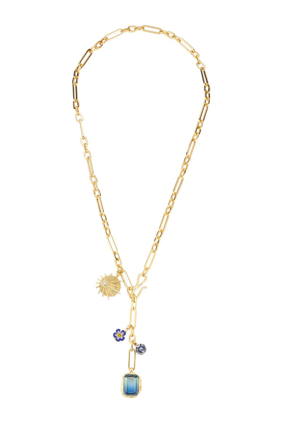 SERENE CHARM NECKLACE- BLUES - Sassanova