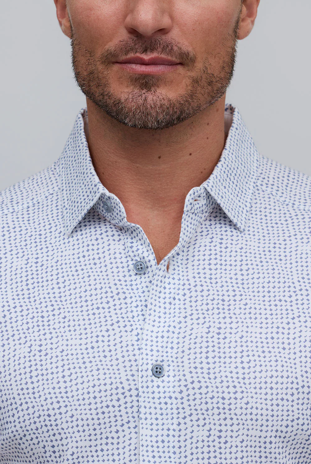 MINI DASH PRINTED SHORT SLEEVE SPORT SHIRT - Short Sleeved Shirts - Novaman