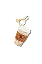 HAND PAINTED COFFEE CUP BAG CHARM & KEYCHAIN - sassanova