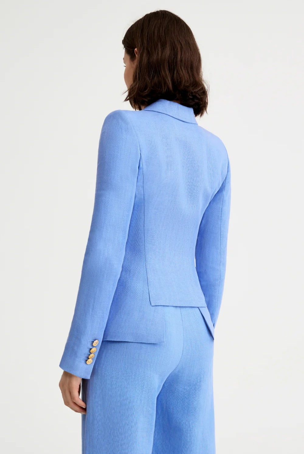 LINEN CLASSIC DUCHESS BLAZER - Jackets - Sassanova