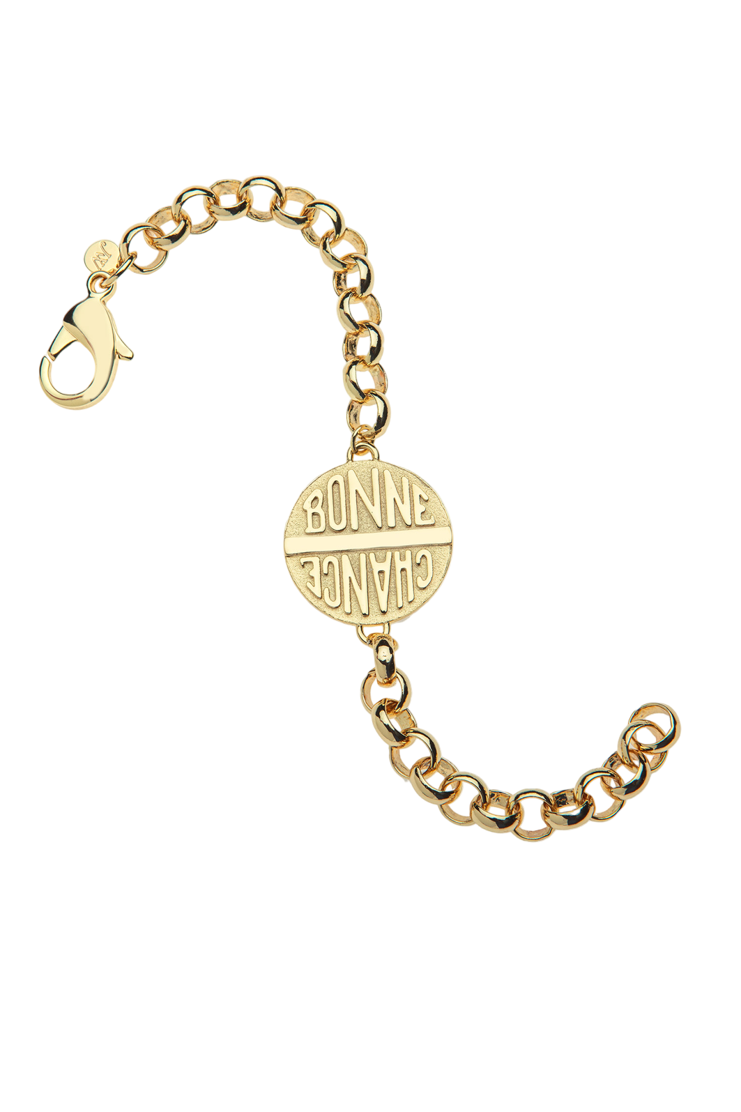 lucky bonne chance disk bracelet- bracelets - sassanova