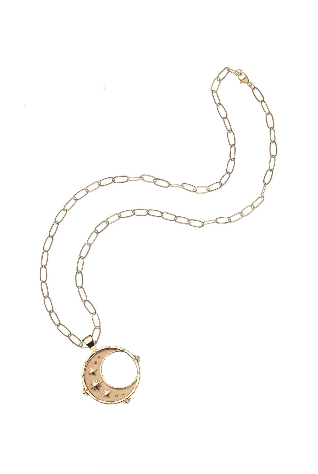FOREVER MOON & BACK PENDANT- DRAWN LINK CHAIN
sassanova