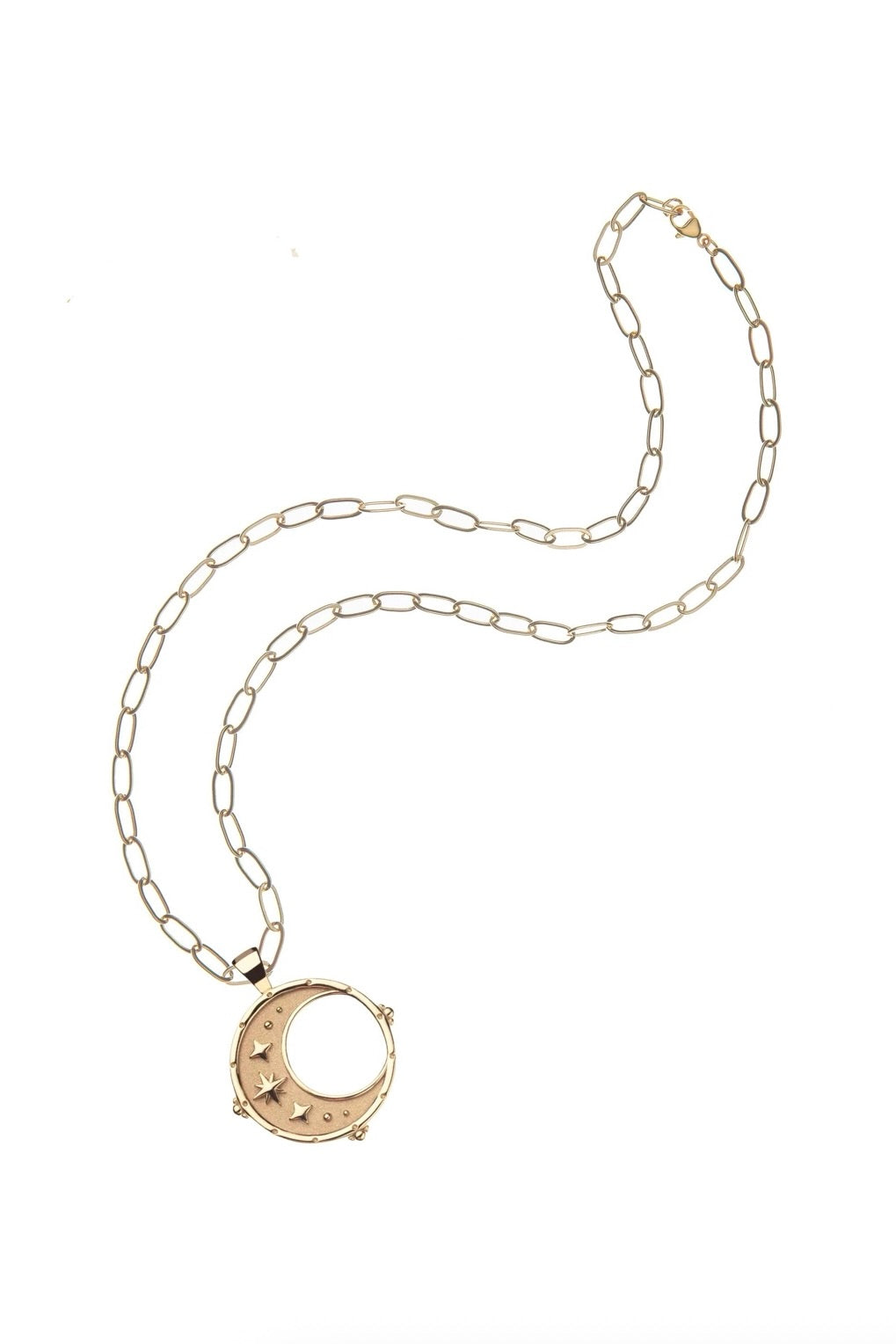 FOREVER MOON & BACK PENDANT- DRAWN LINK CHAIN
sassanova