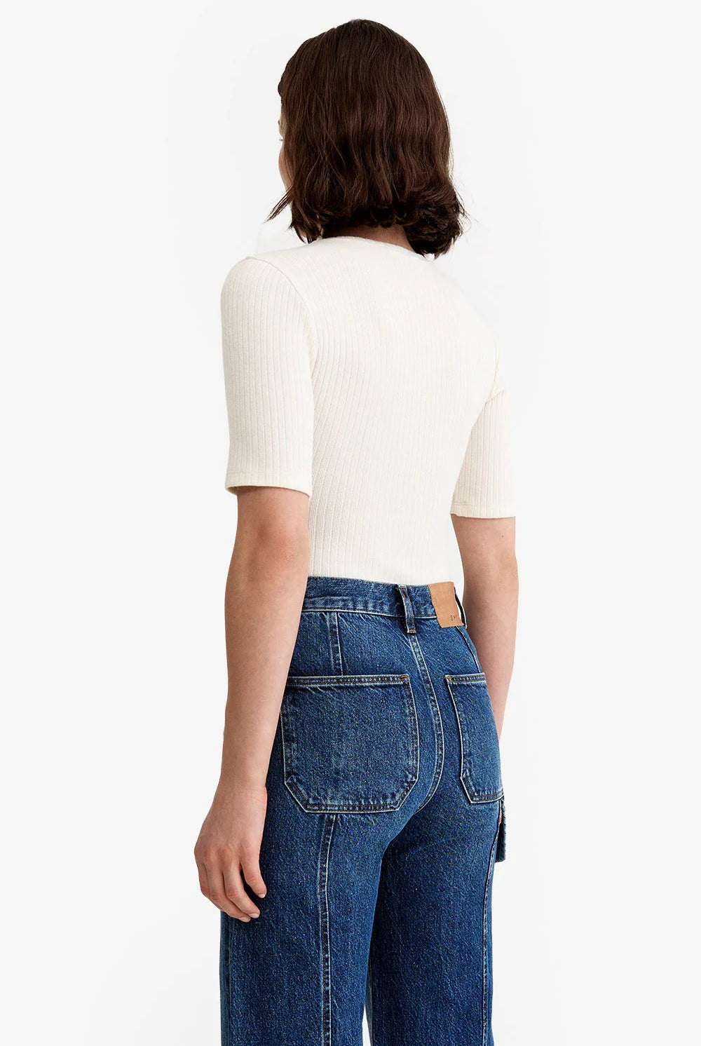 ELBOW SLEEVE KNIT CREWNECK - T-shirts - Sassanova