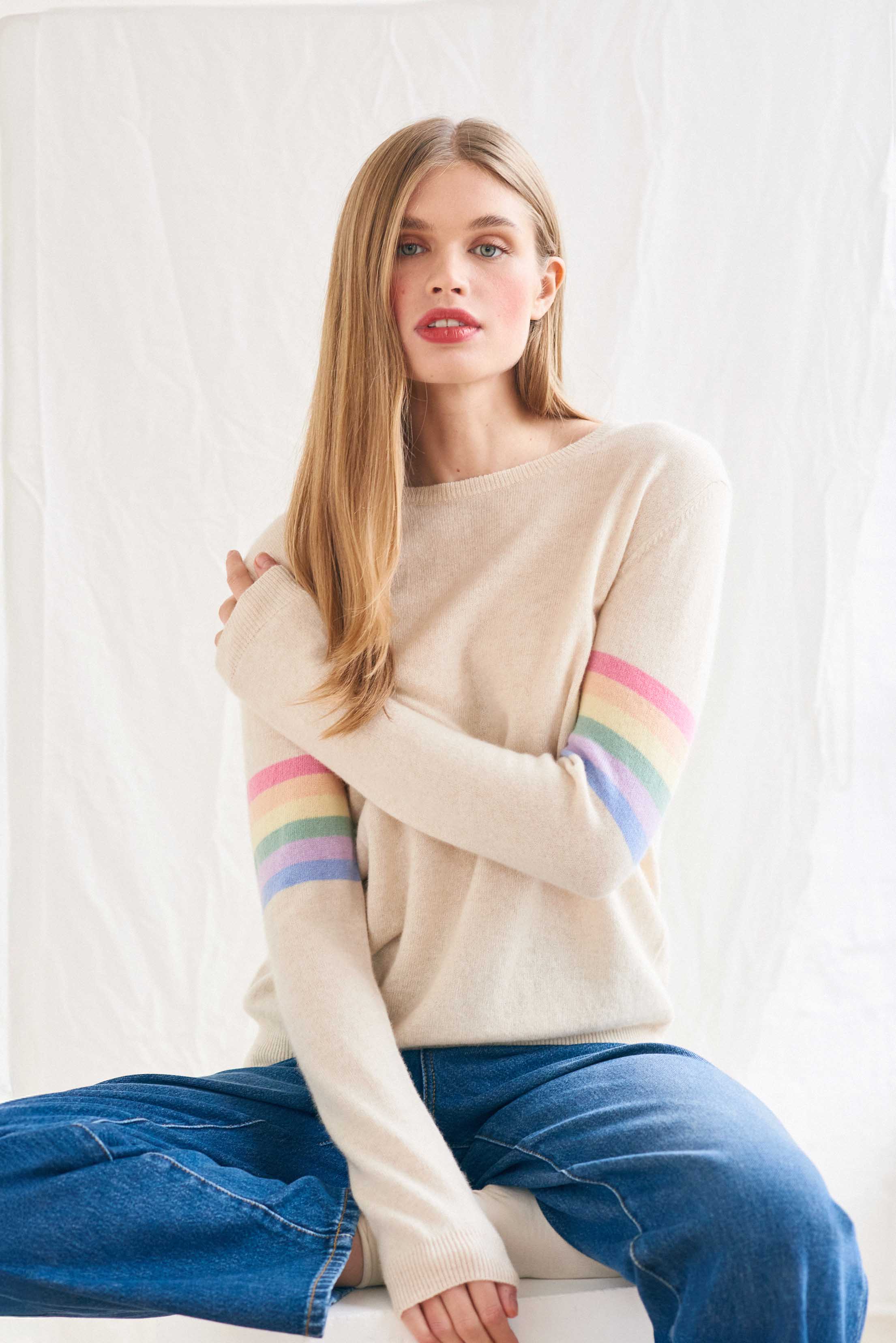 RAINBOW ARMS SWEATER - Sweaters - Sassanova