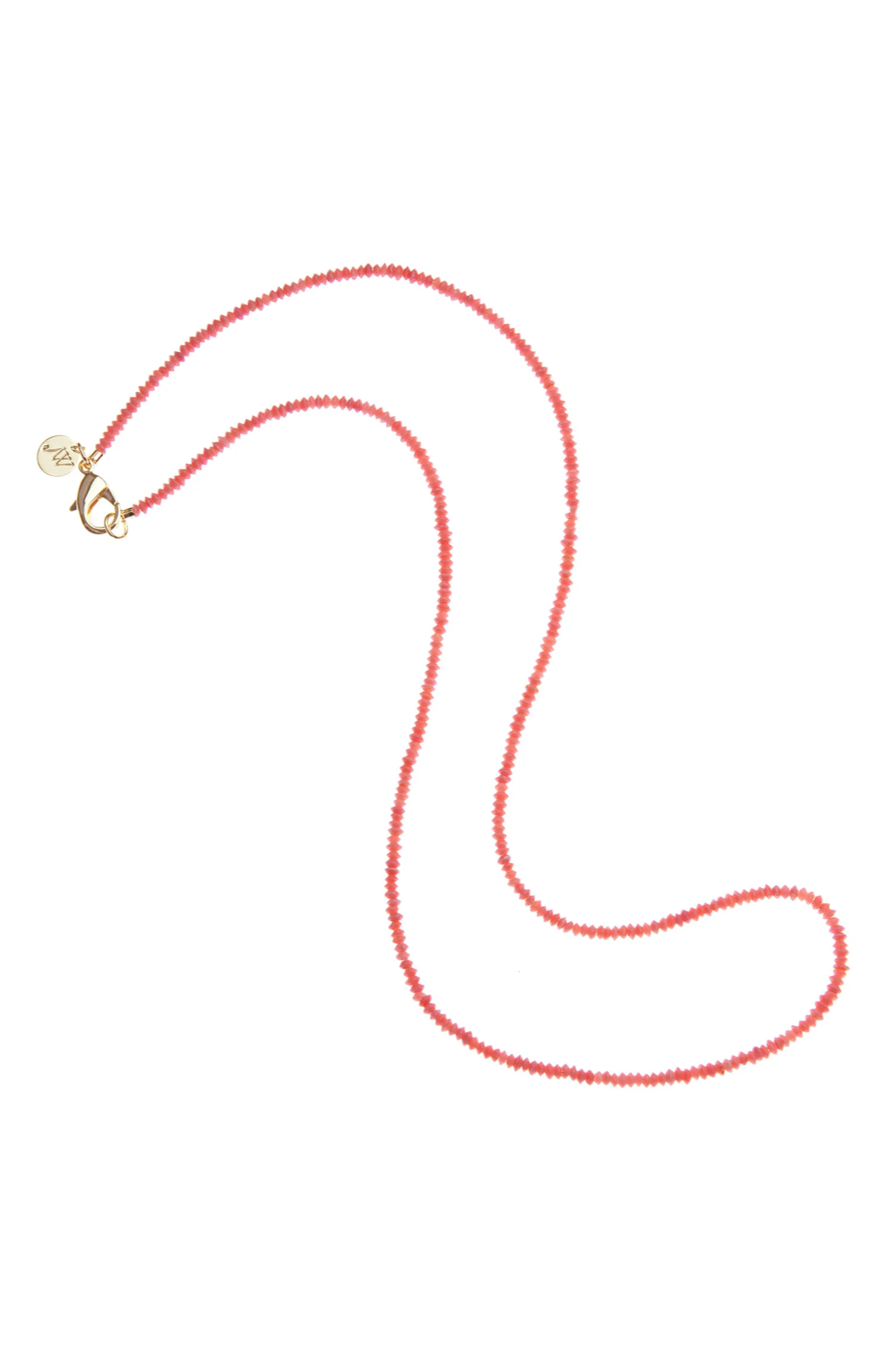 DOUBLE WRAP BEADED NECKLACE- PEACHY CORAL - Necklaces - Sassanova