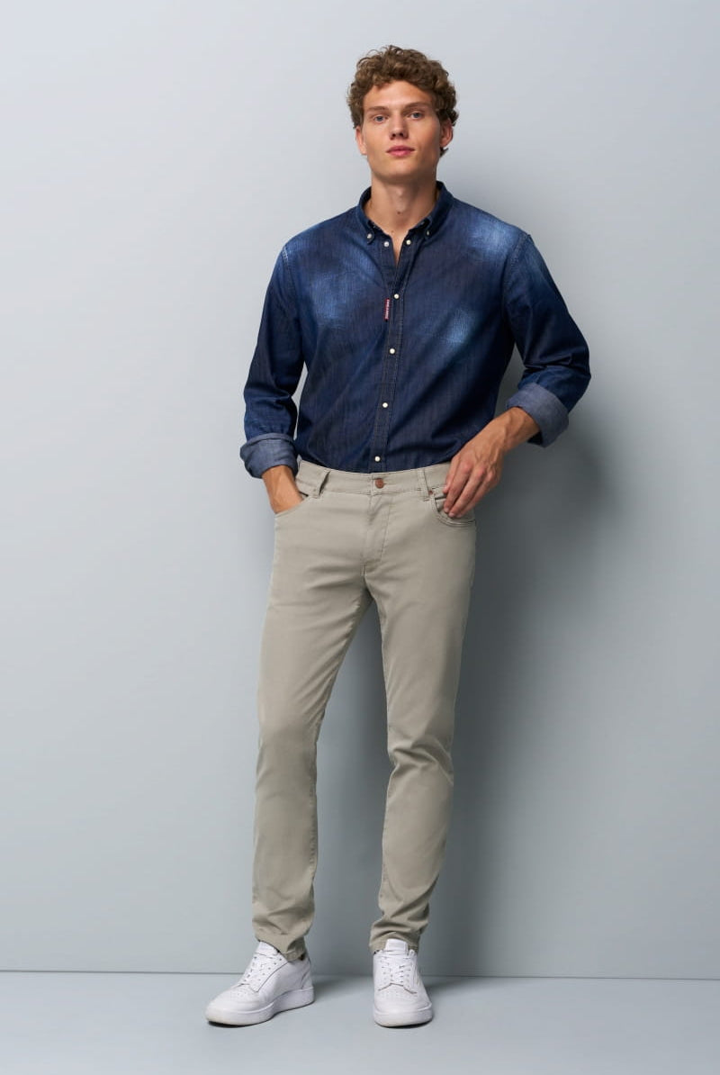 5 POCKET SLIM M5 PANT - Pants - Novaman