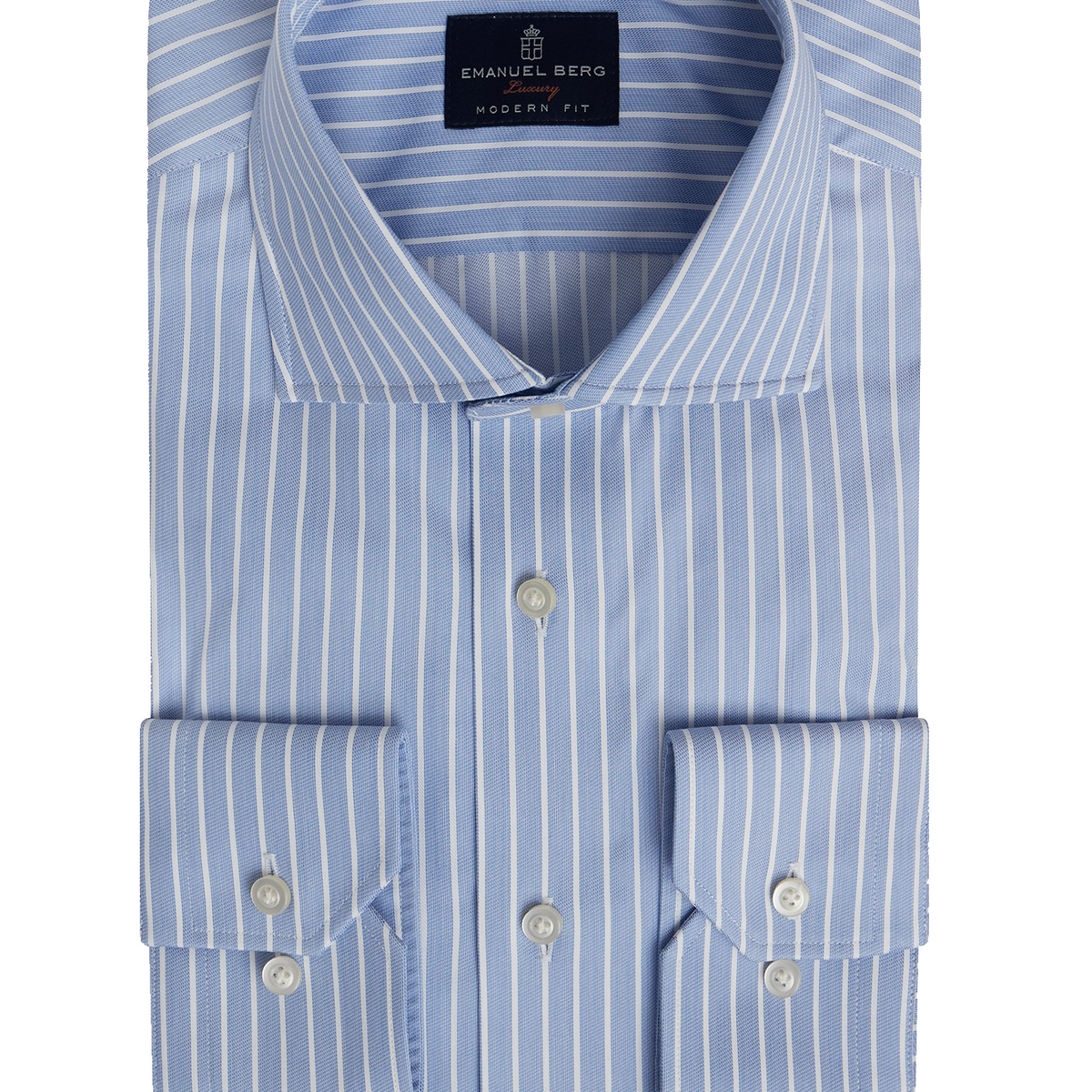 STRIPED COTTON TWILL DRESS SHIRT – Sassanova / Nova Man