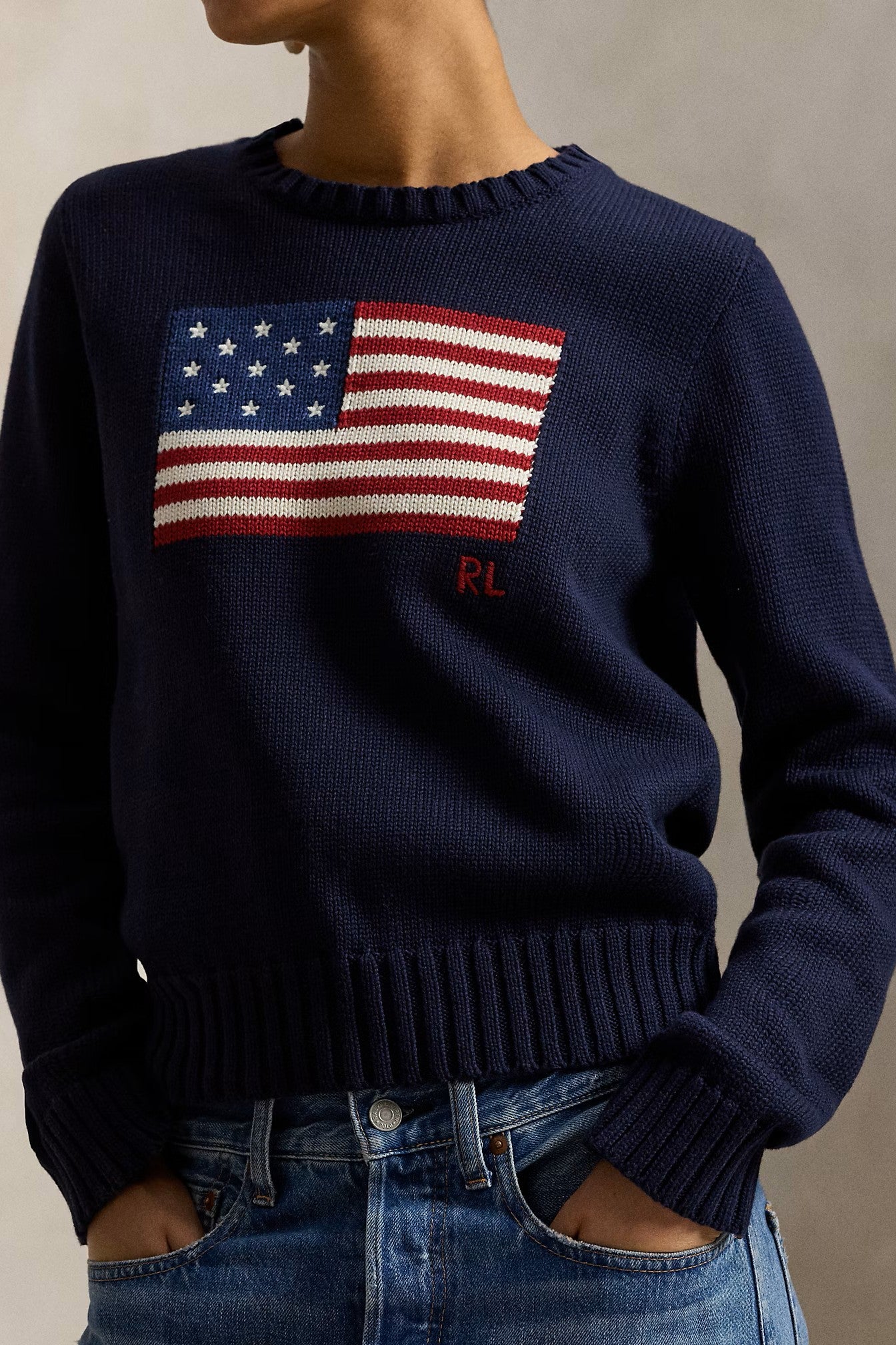 FLAG LONG SLEEVE PULLOVER - Sweaters - Sassanova