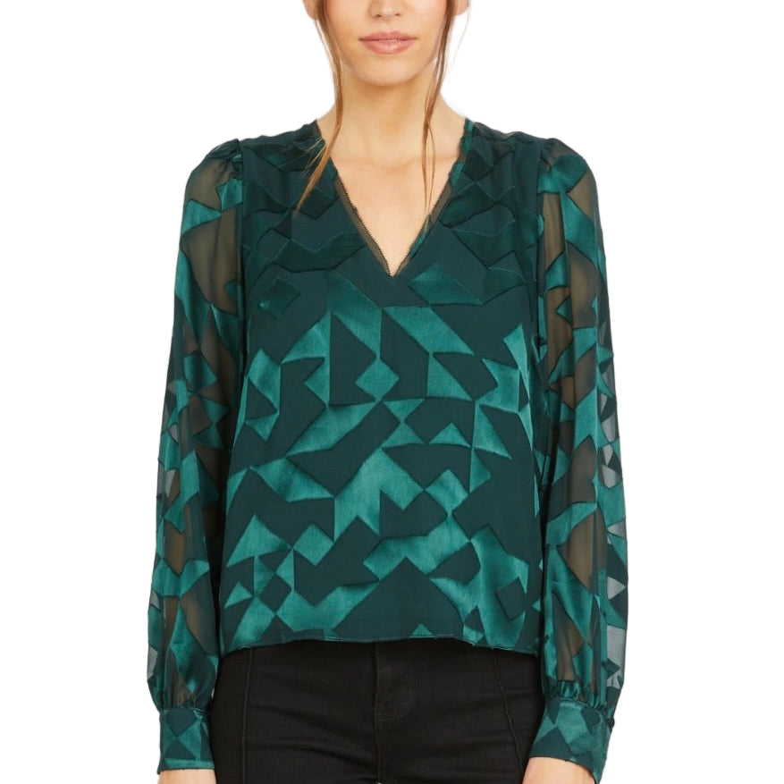 RUBY BURNOUT TOP - Blouses - Sassanova