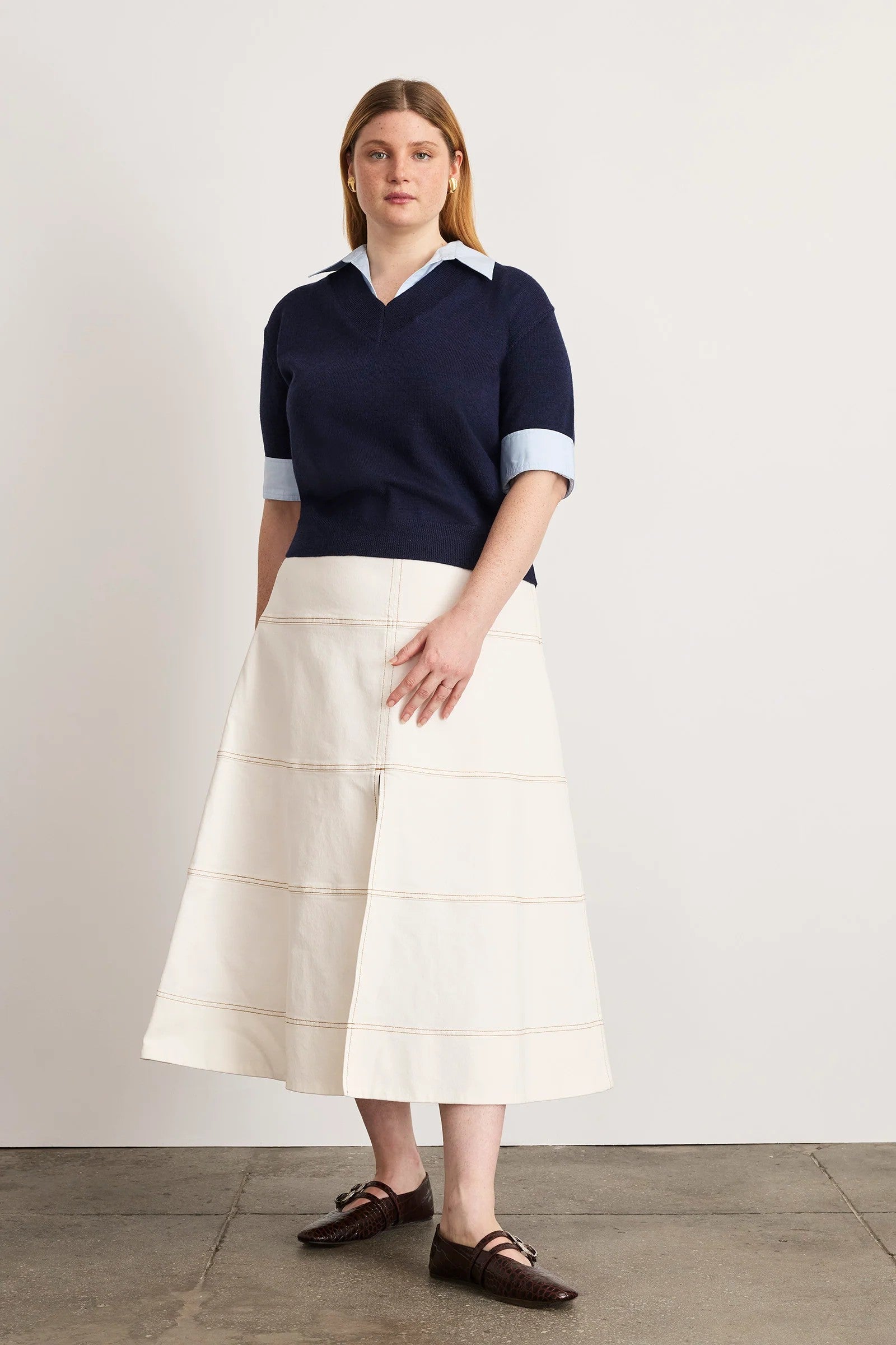 ESME SWEATER COMBO TOP - Sassanova