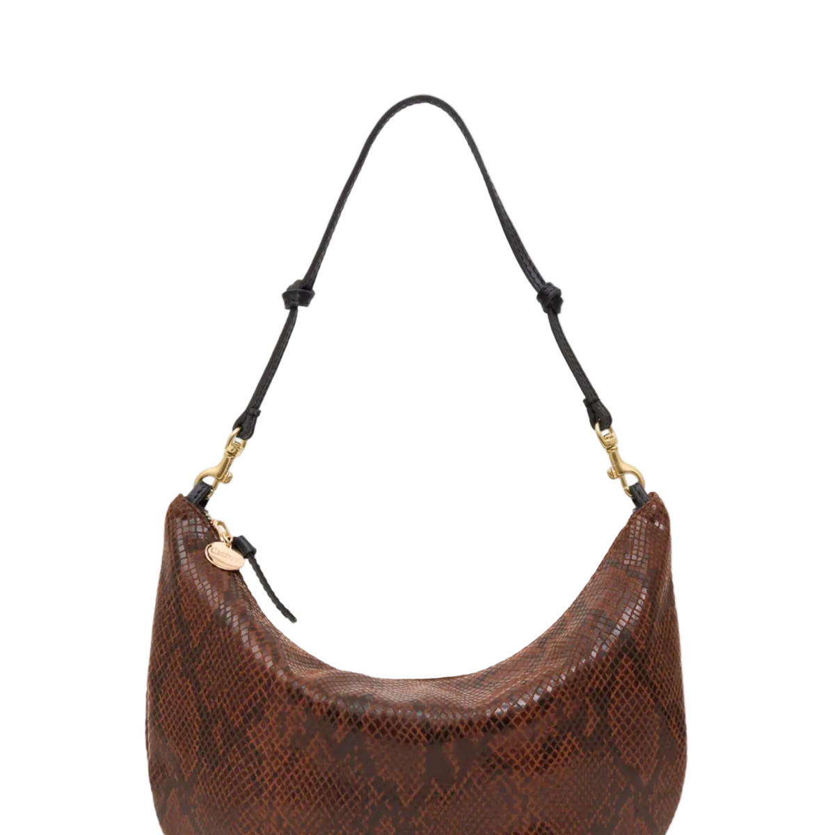 EMBOSSED PYTHON LUNE HANDBAG Sassanova