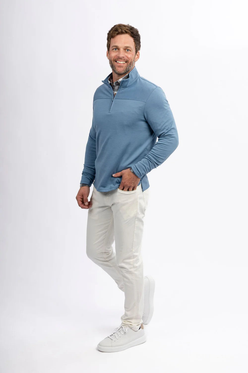 FLEECE 1/4 ZIP PULLOVER - Sweaters - Novaman