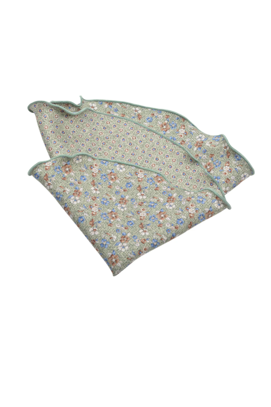 FLORAL MICRO DOT POCKET ROUND SAGE OS - Ties - Novaman