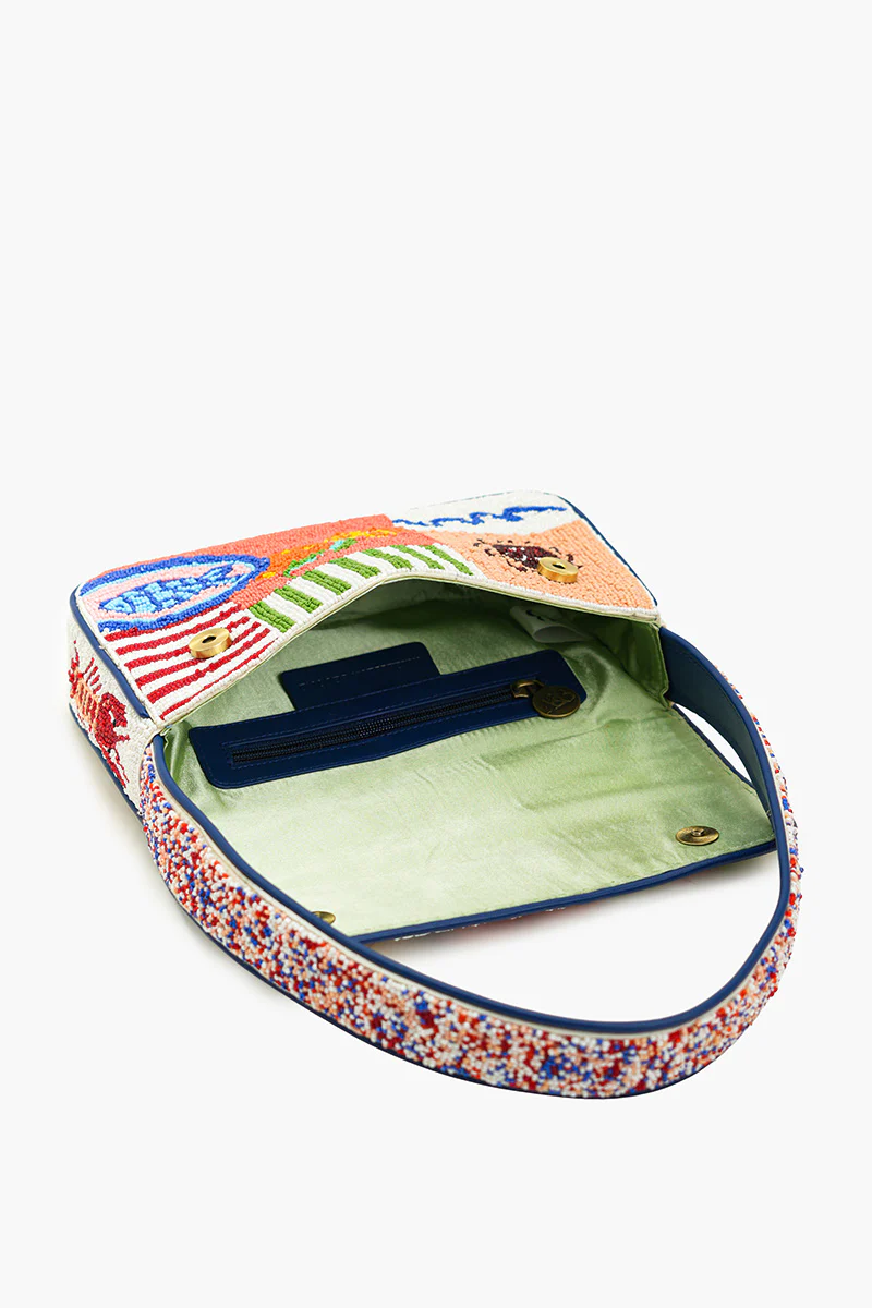 SUN AND SEA BEADED SHOULDER BAG- MULTI - Shoulder Bags - Sassanova