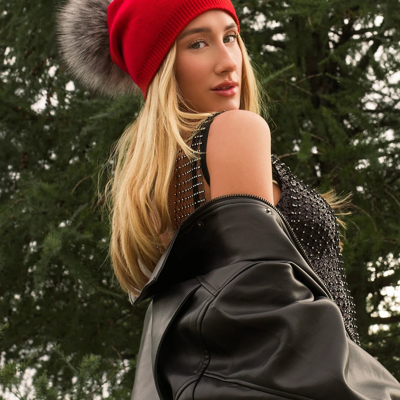 CLASSY CASHMERE DETACHABLE FUR POM BEANIE - Sassanova