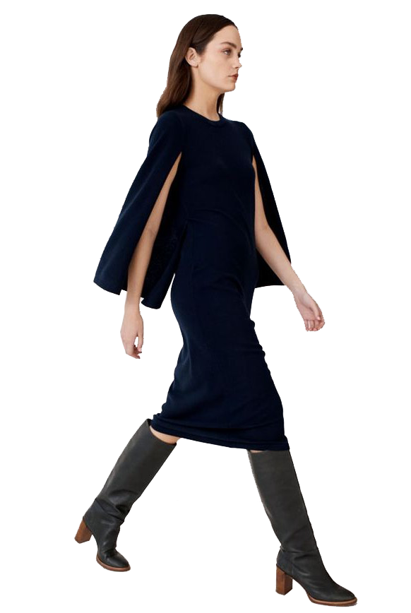 CAPE SLEEVE DRESS - Sassanova