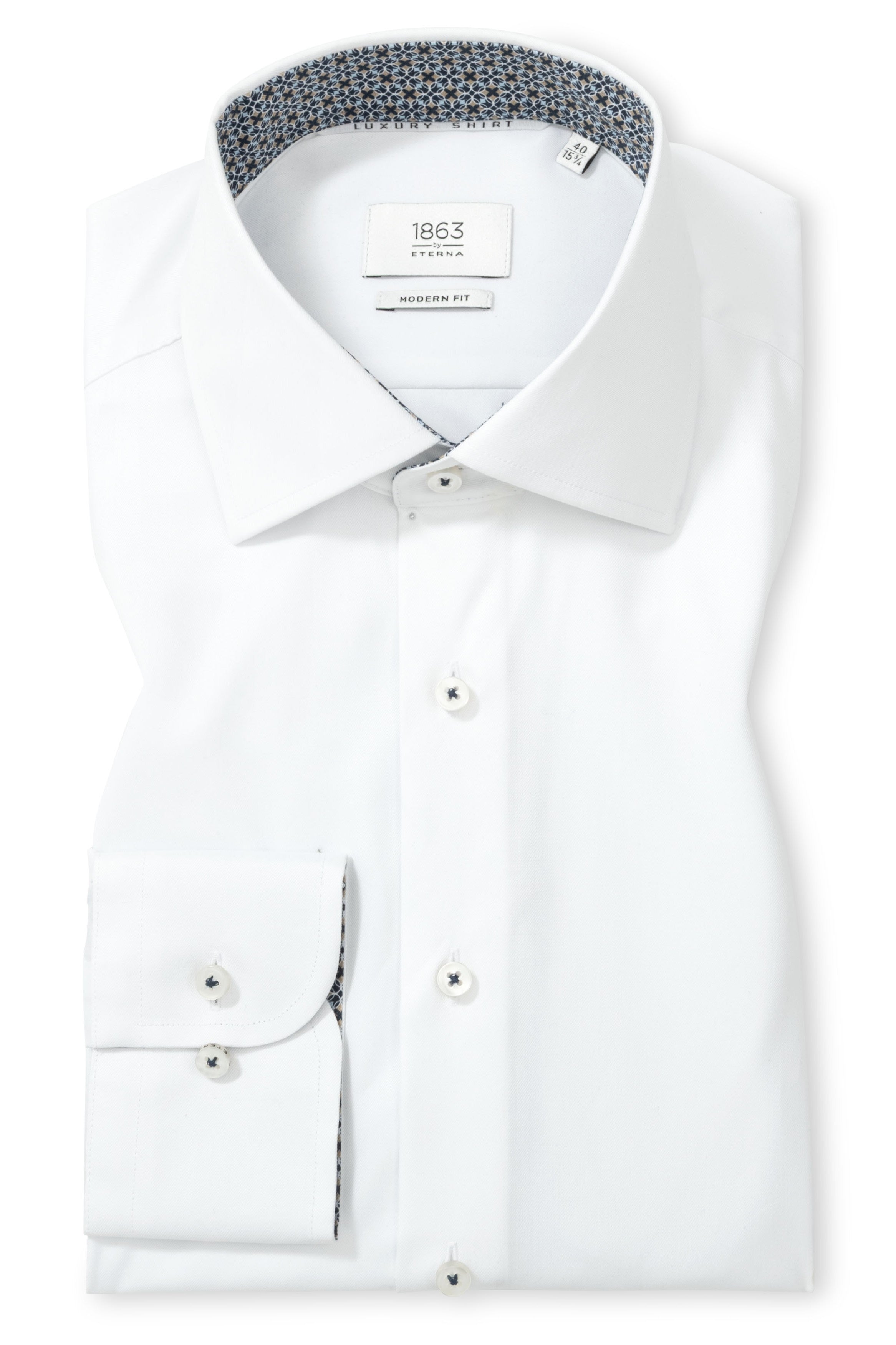 PREMIUM TWILL W/KENT COLLAR WHITE-novaman