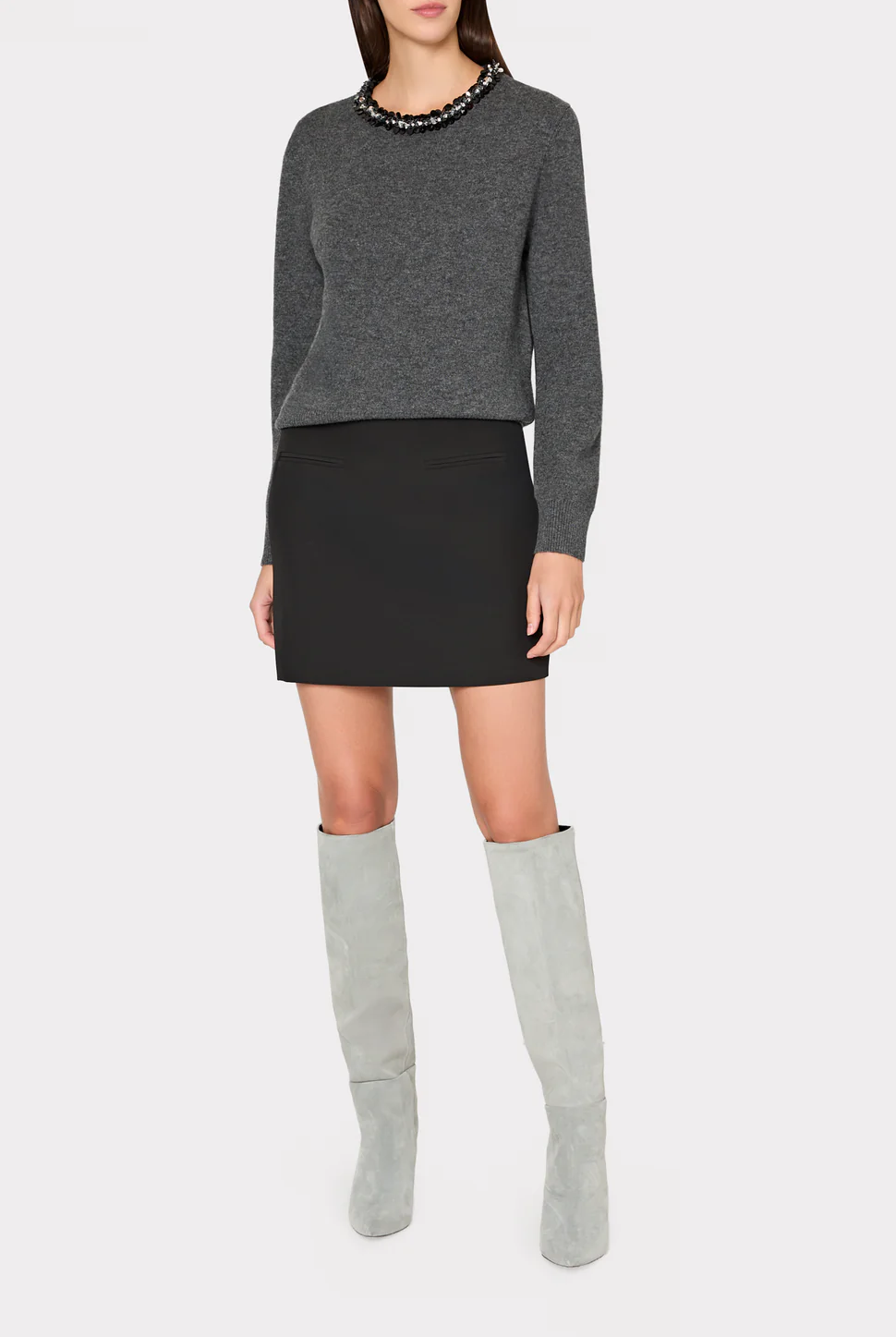 EMBELLISHED CREWNECK SWEATER-Sassanova