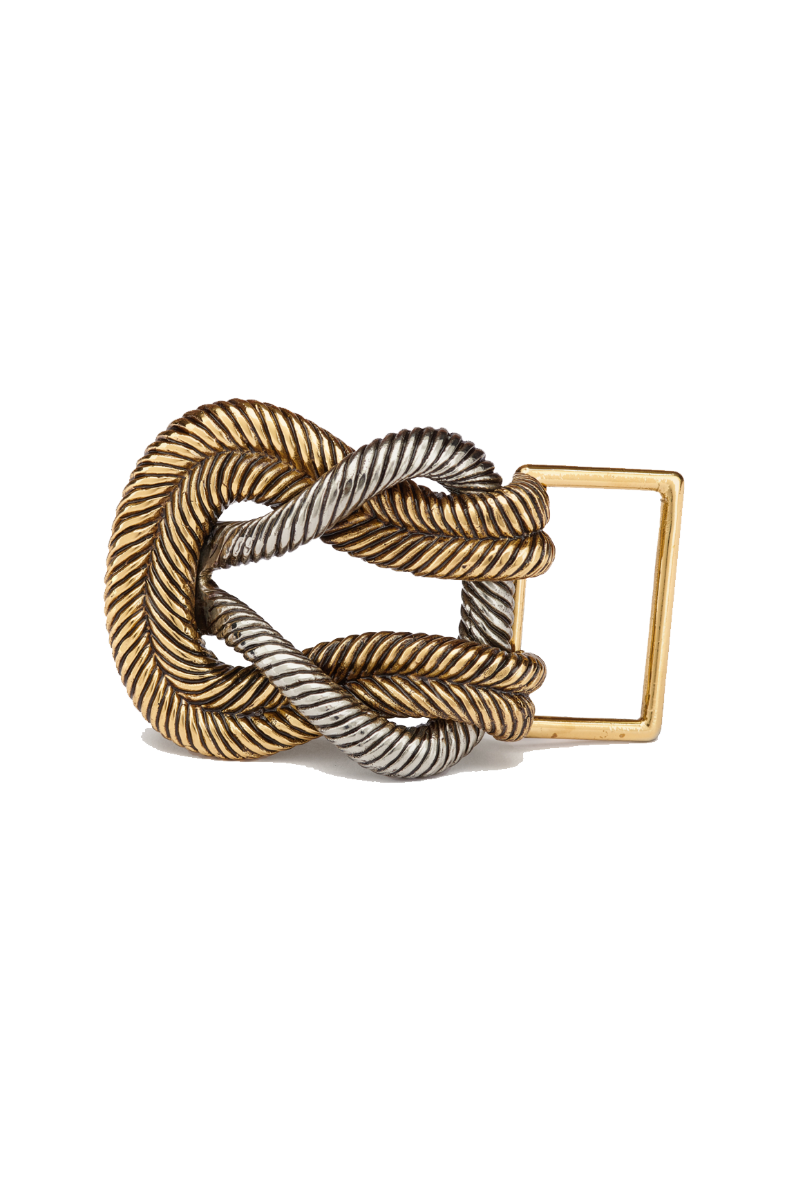 SILVER/GOLD MIXED KNOT BUCKLE - Belts - Sassanova