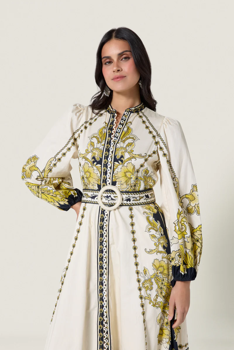BAROQUEEN FLORAL DRESS - Dresses - Sassanova