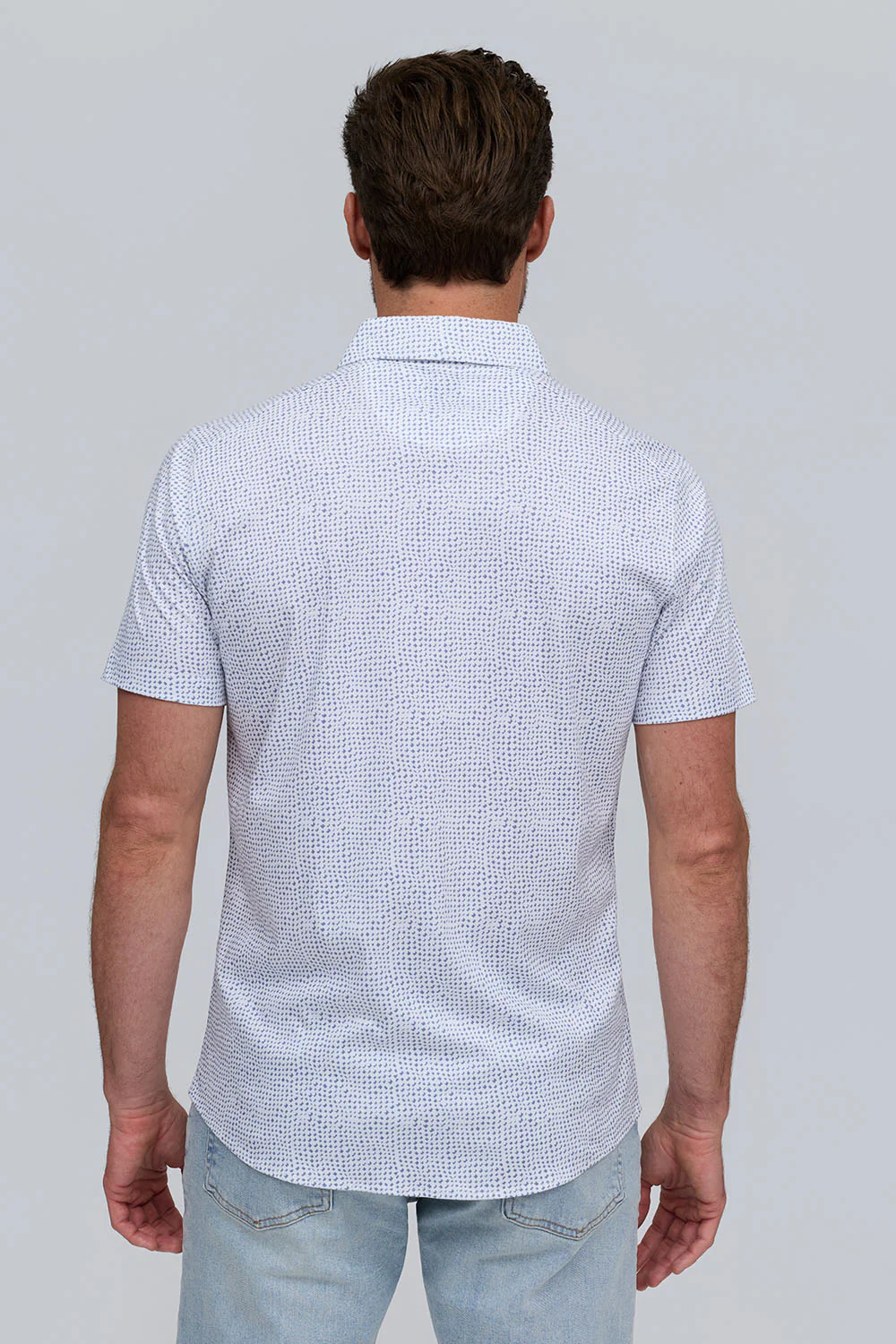 MINI DASH PRINTED SHORT SLEEVE SPORT SHIRT - Short Sleeved Shirts - Novaman