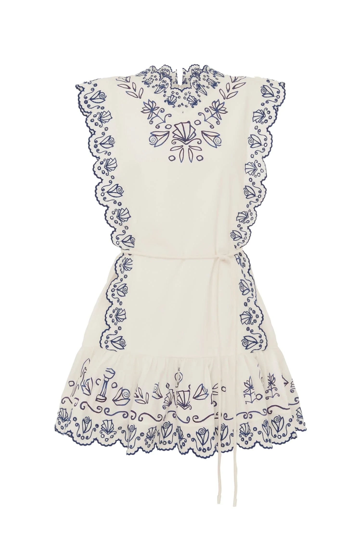 LEELA EMBROIDERED MINI DRESS - Dresses - Sassanova