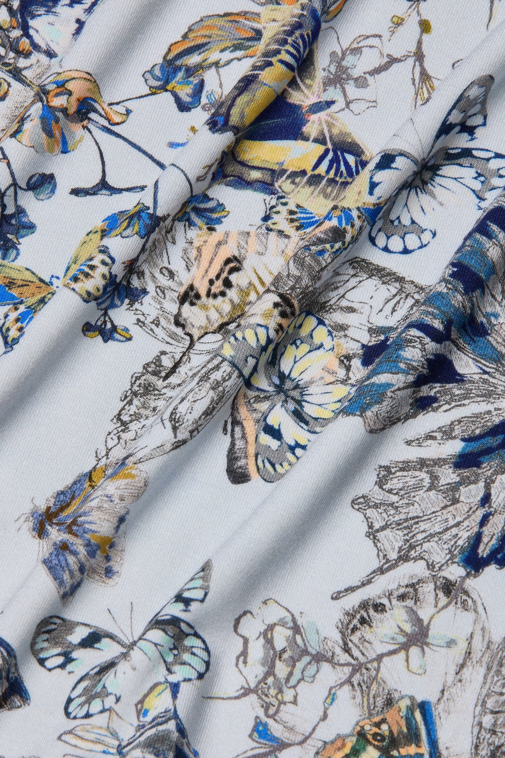 RESSI SHORT SLEEVE WATERCOLOR BUTTERFLY TEE - T-shirts - Sassanova