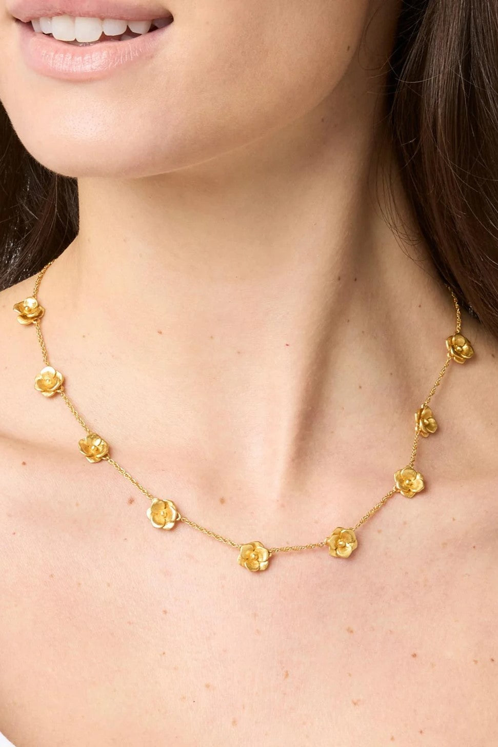 BLOOM DELICATE STATION NECKLACE- GOLD - Necklaces - Sassanova