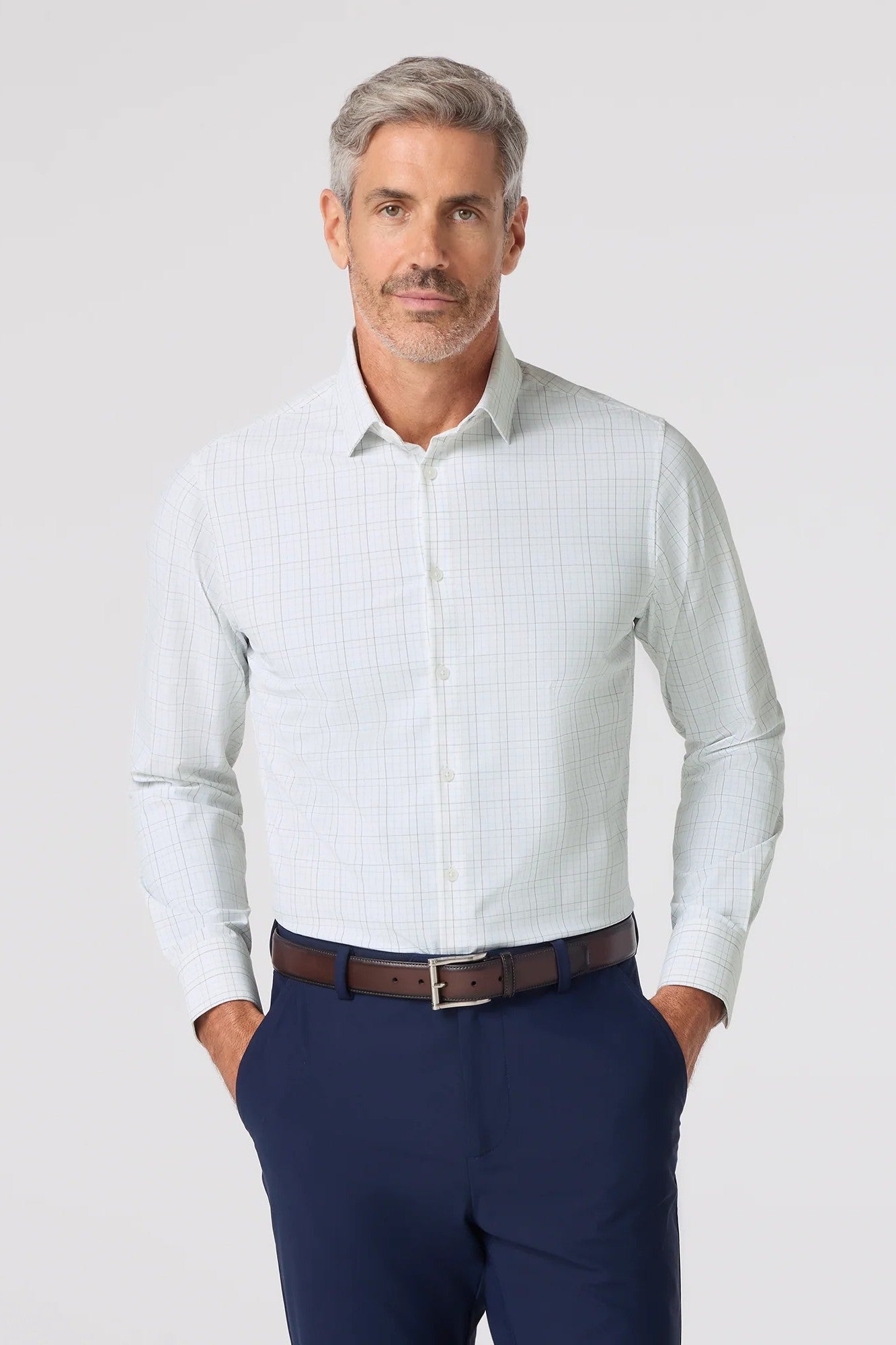 LEEWARD LS DRESS SHIRT - Long sleeved Sport Shirts - Novaman