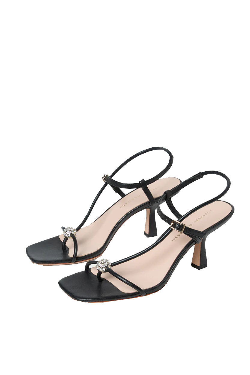 TRIANA MID HEEL SANDAL W/CRYSTALS - Heels - Sassanova